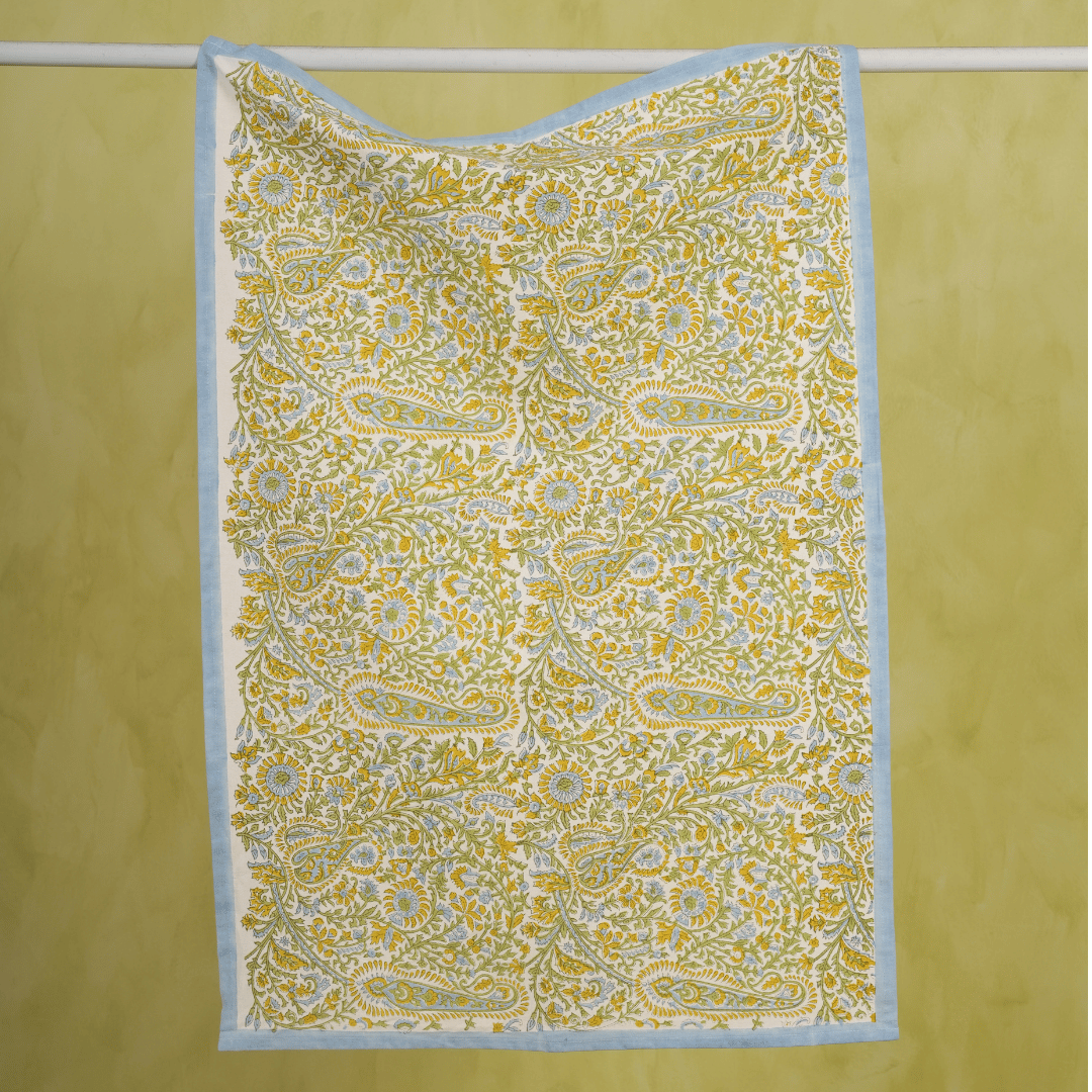 Kairi - Hand Block-Printed Cotton Kitchen Towel