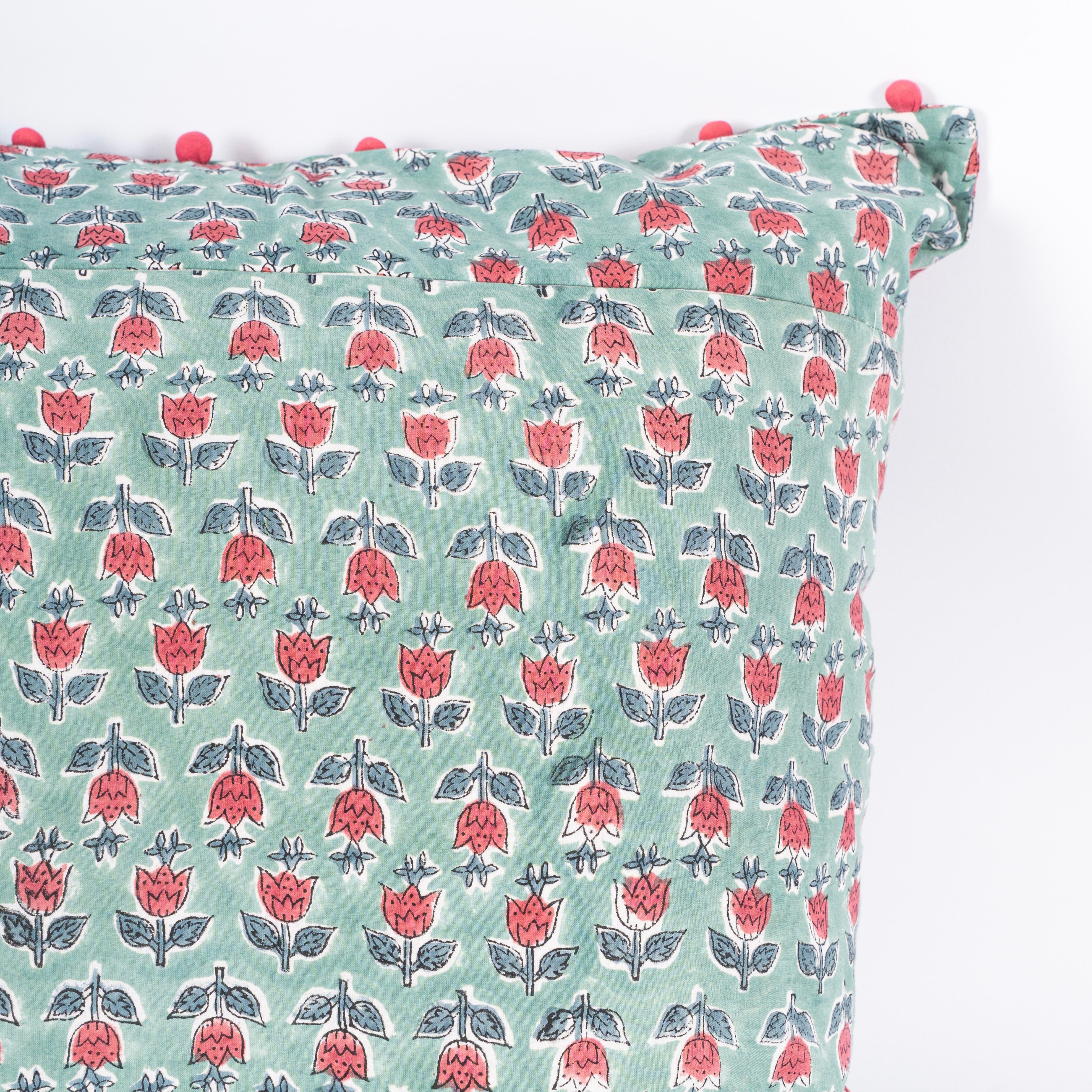 Tahra - Hand Block-Printed Cotton Pillowcase