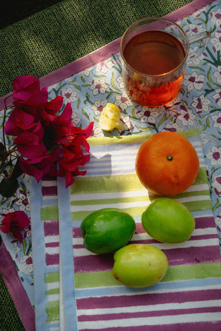 Hand-printed linens that foster a world where traditional artistry thrives in modern spaces.