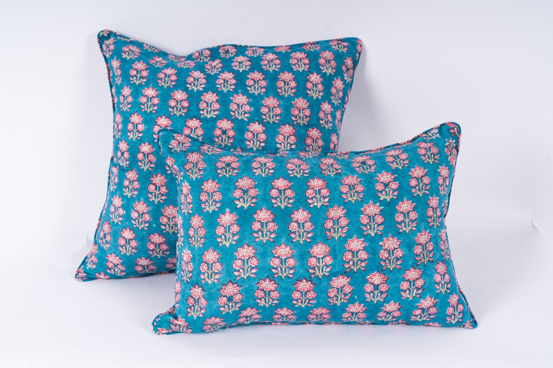 Rania - Hand Block-Printed Cotton Pillowcase
