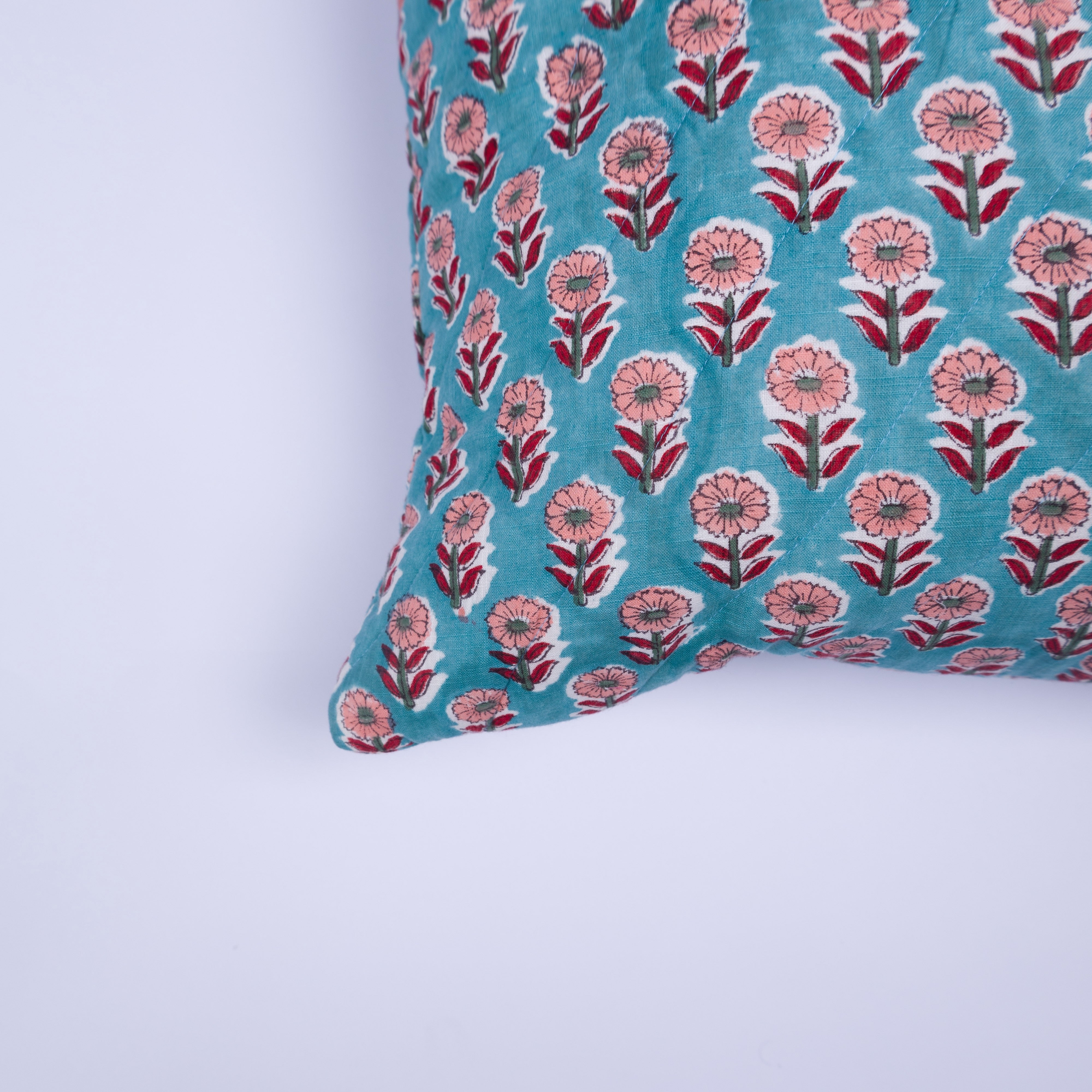 Nila - Hand Block-Printed Cotton Pillowcase