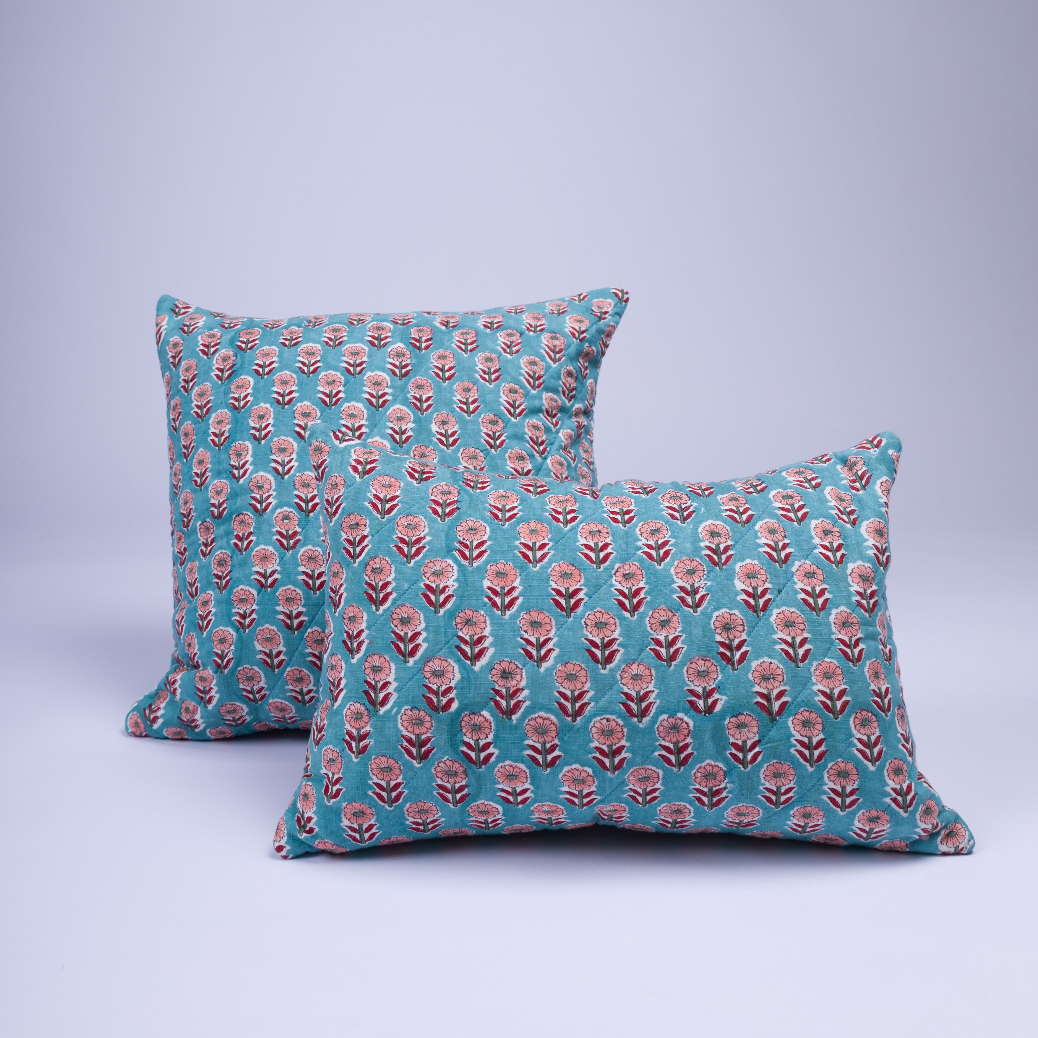 Nila - Hand Block-Printed Cotton Pillowcase