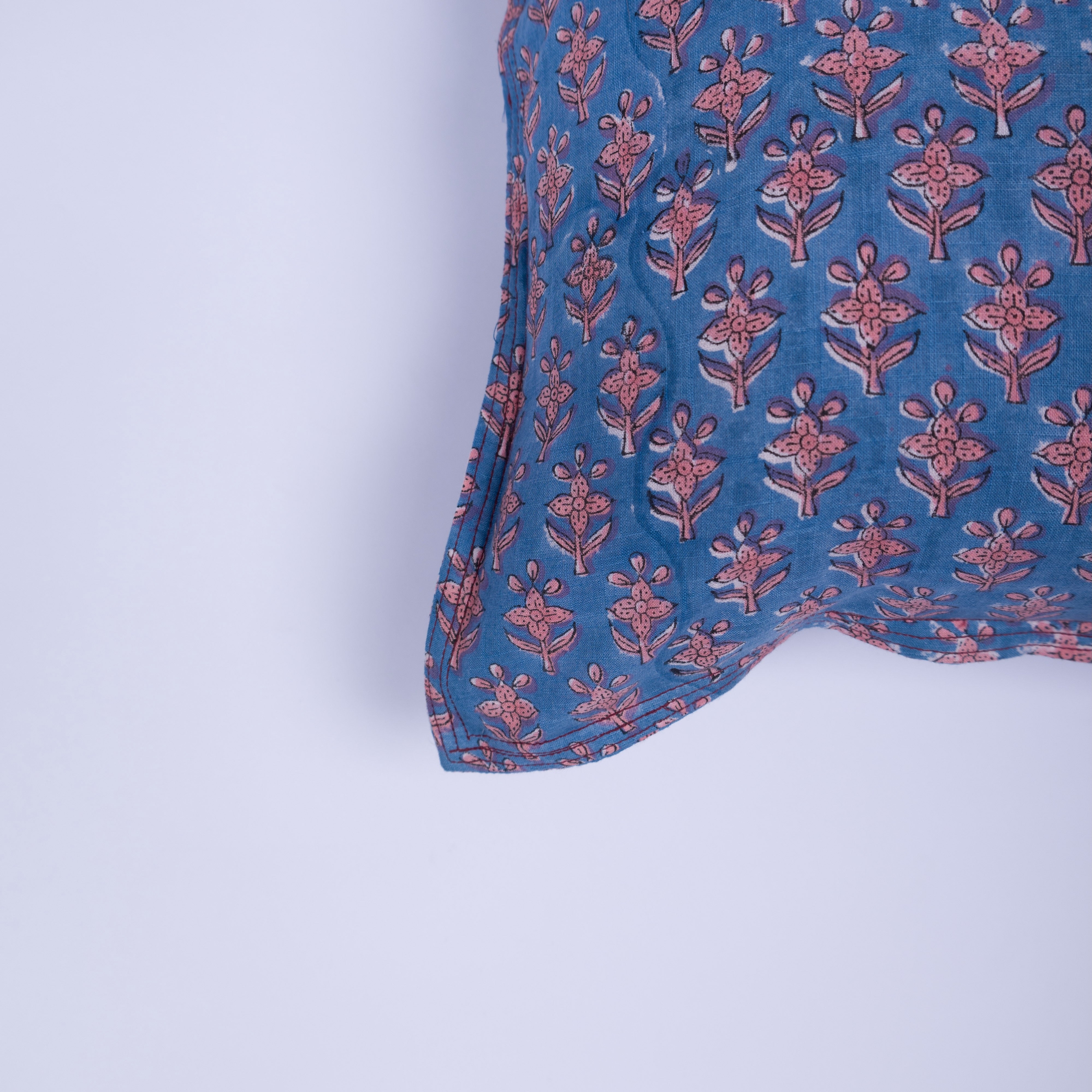 Mira - Hand Block-Printed Cotton Pillowcase