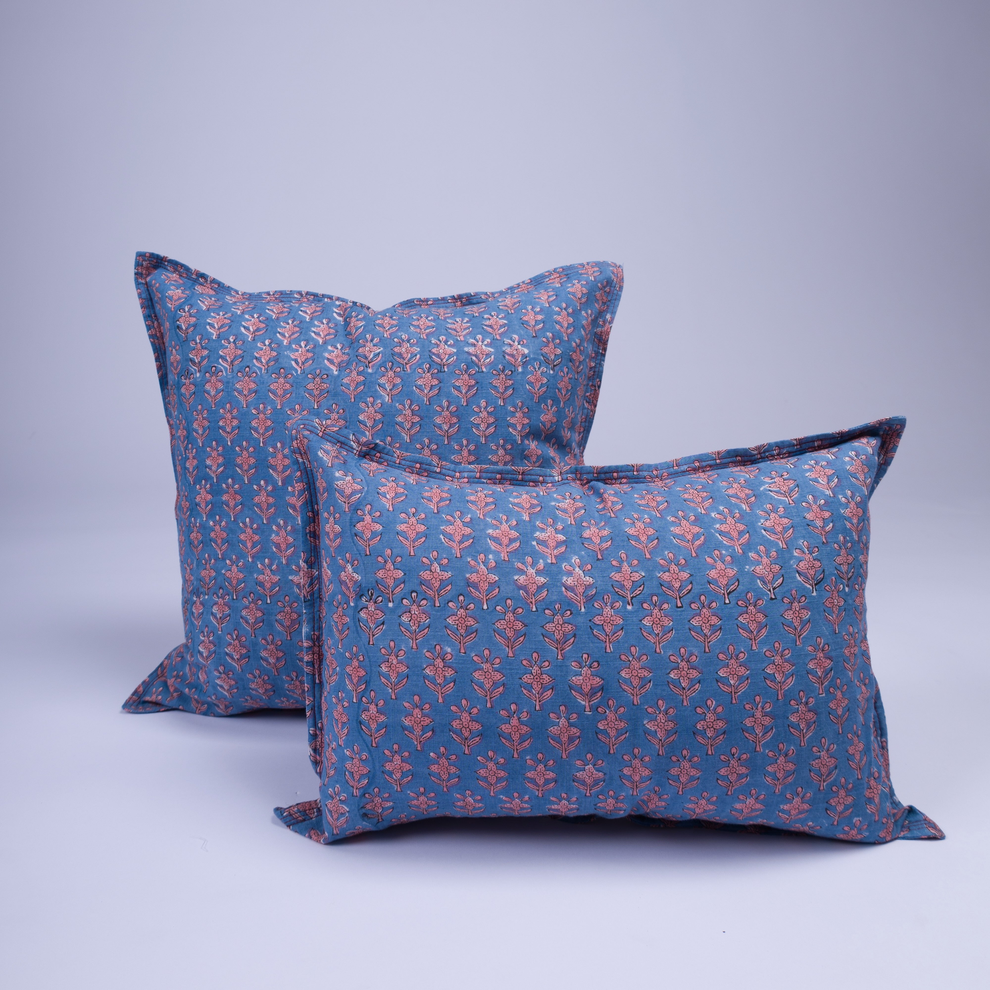Mira - Hand Block-Printed Cotton Pillowcase