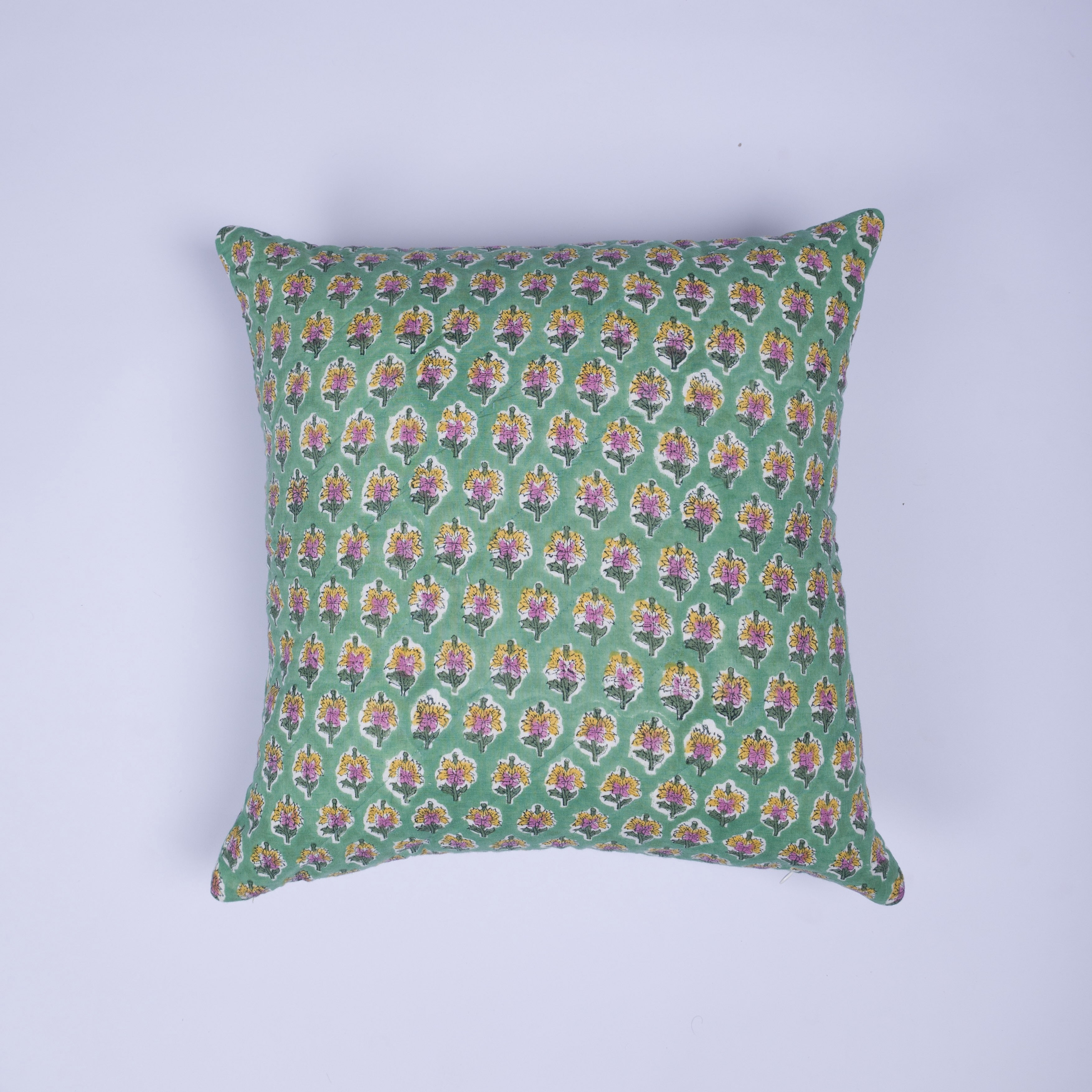 Chanda - Hand Block-Printed Cotton Pillowcase