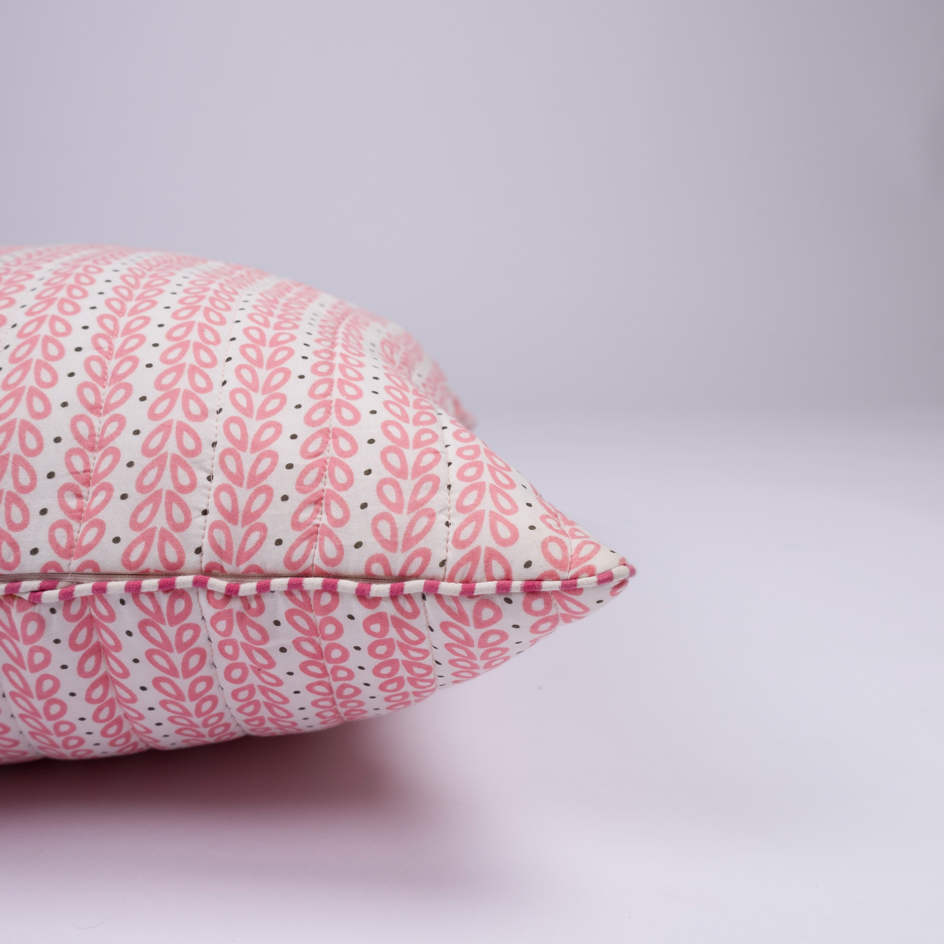 Indu - Hand Block-Printed Cotton Pillowcase