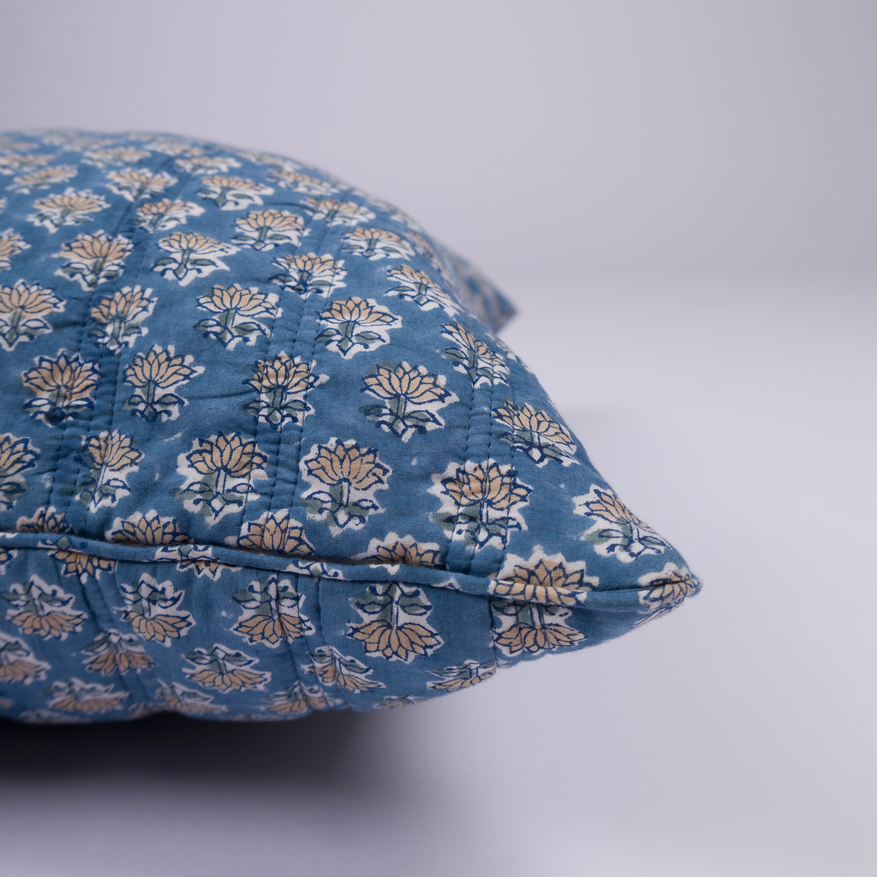 Kamla - Hand Block-Printed Cotton Pillowcase