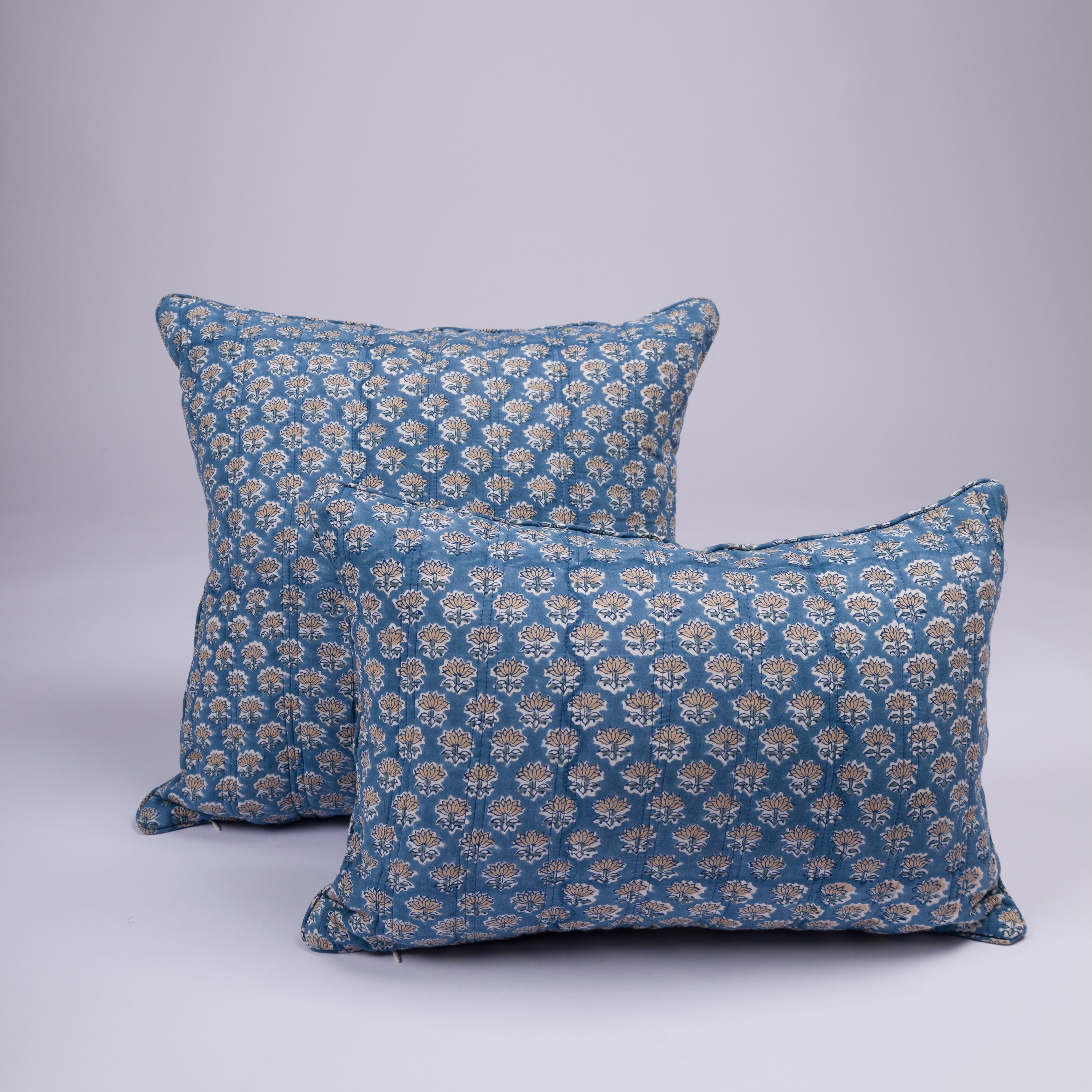 Kamla - Hand Block-Printed Cotton Pillowcase