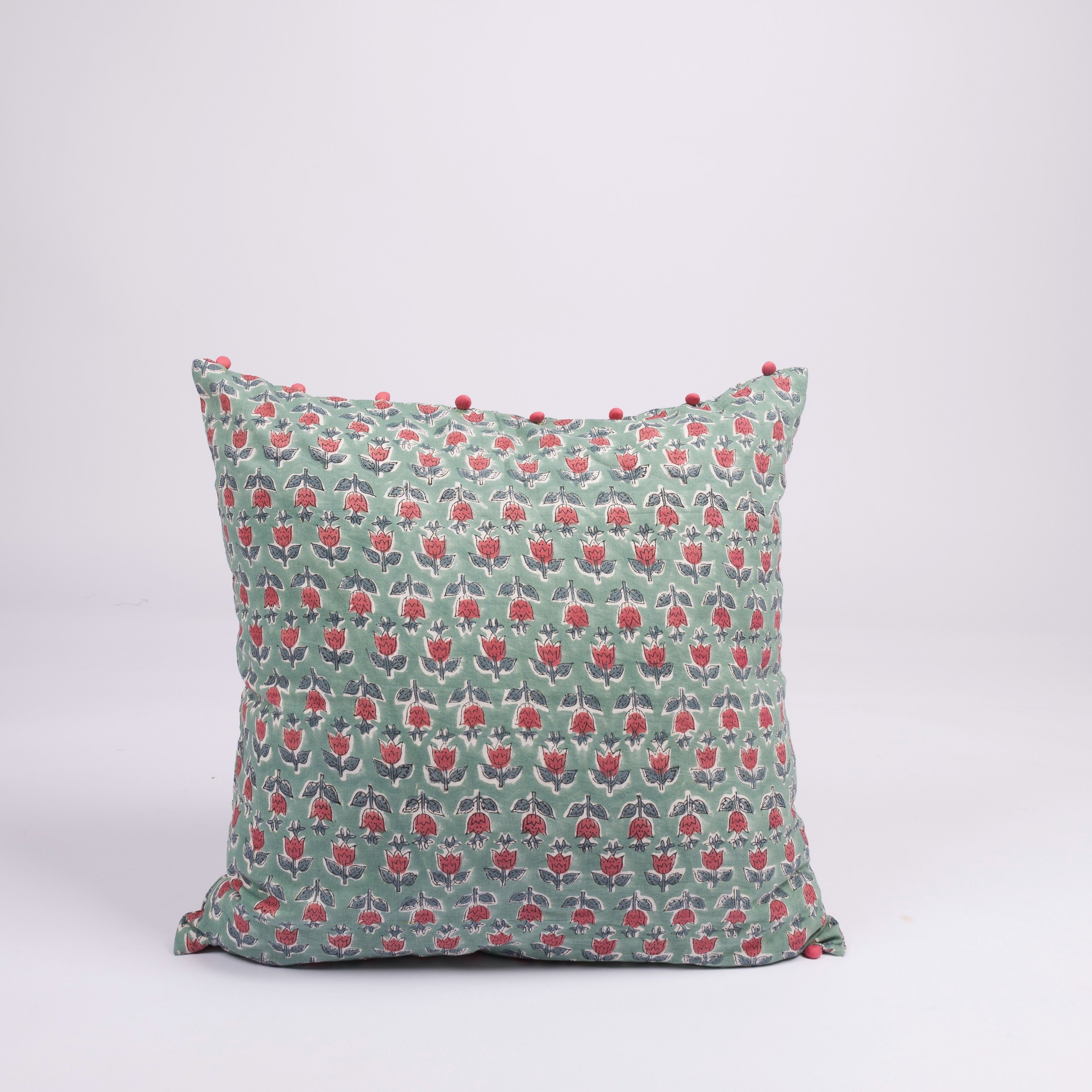 Tahra - Hand Block-Printed Cotton Pillowcase