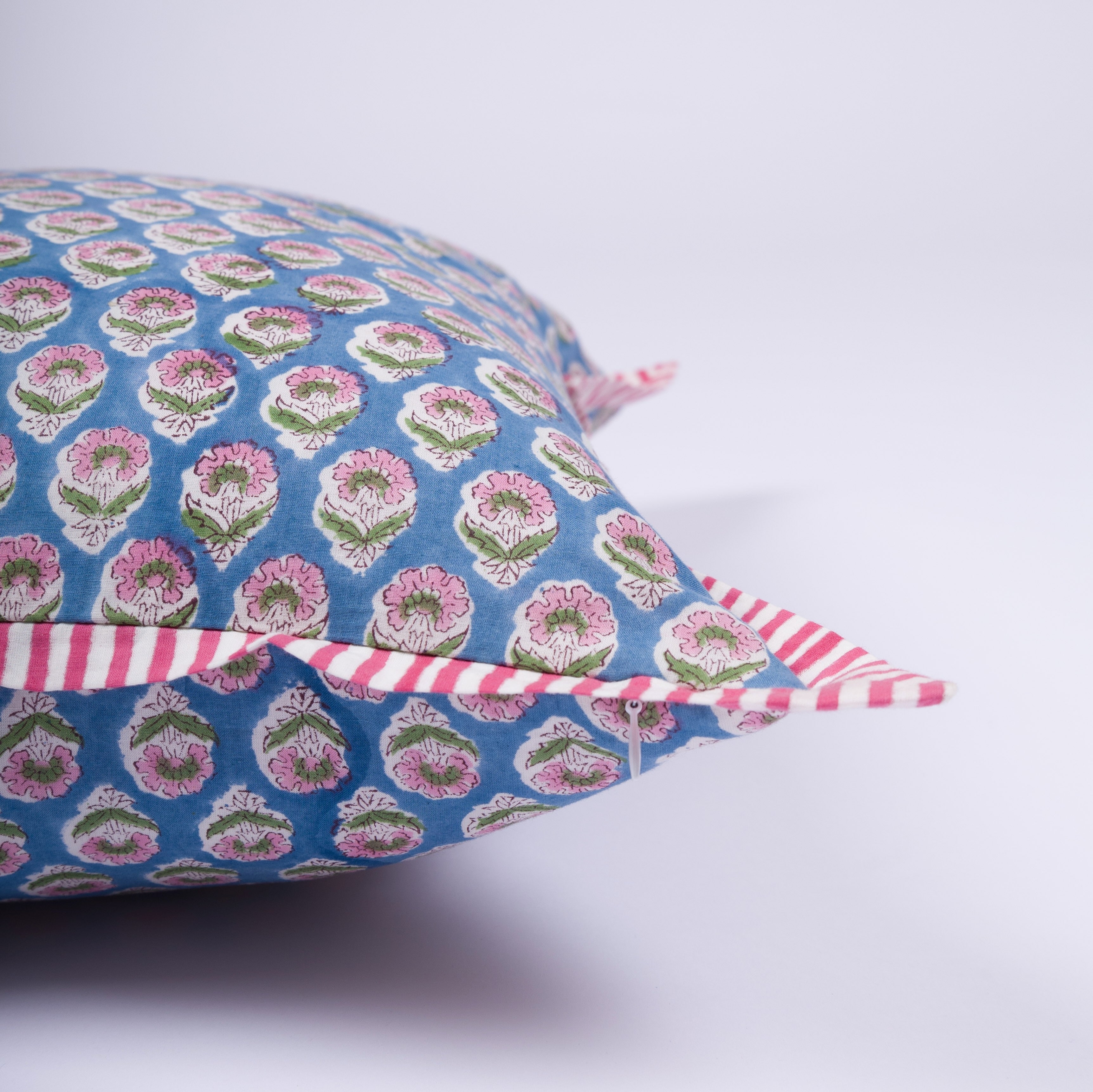 Devi - Hand Block-Printed Cotton Pillowcase