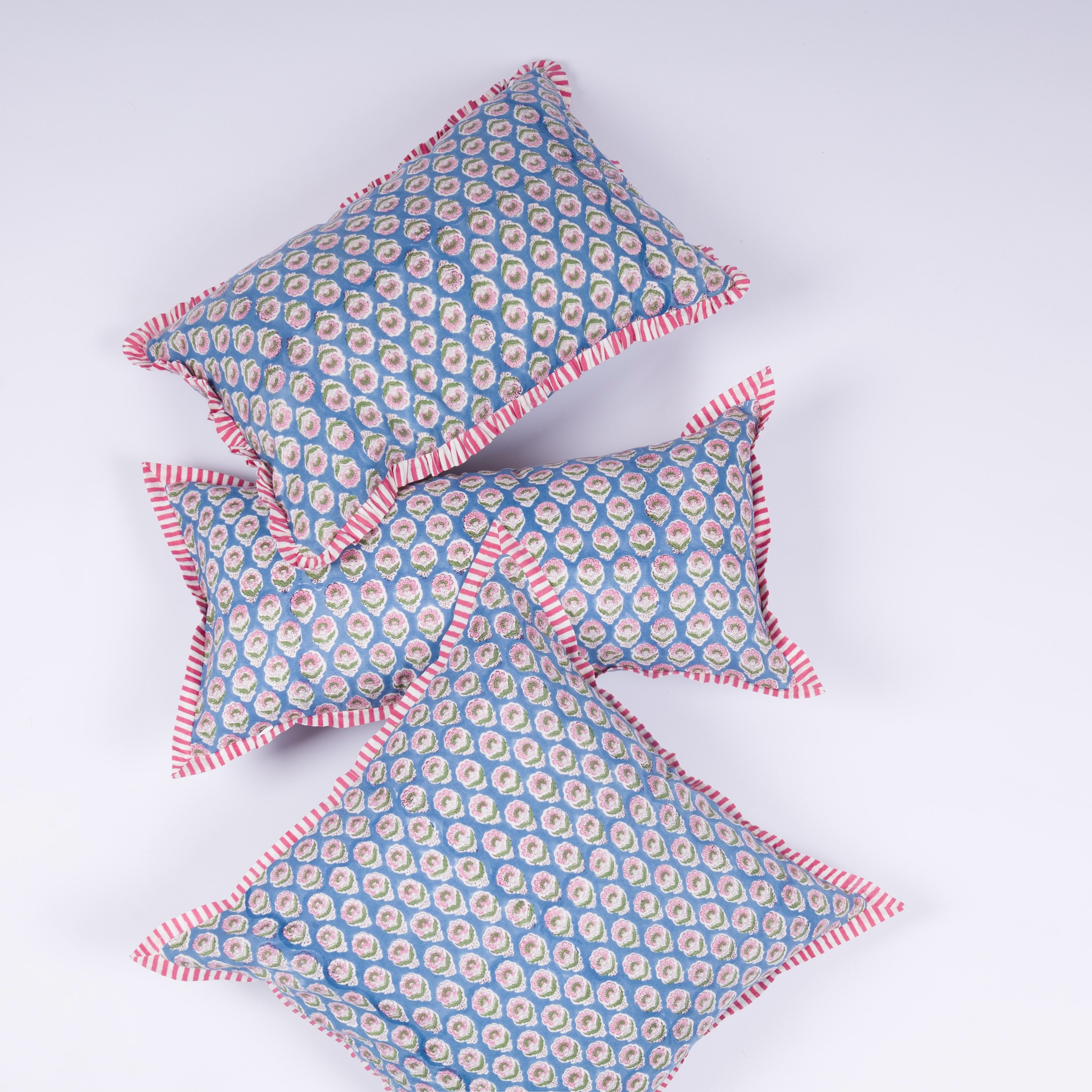 Devi - Hand Block-Printed Cotton Pillowcase