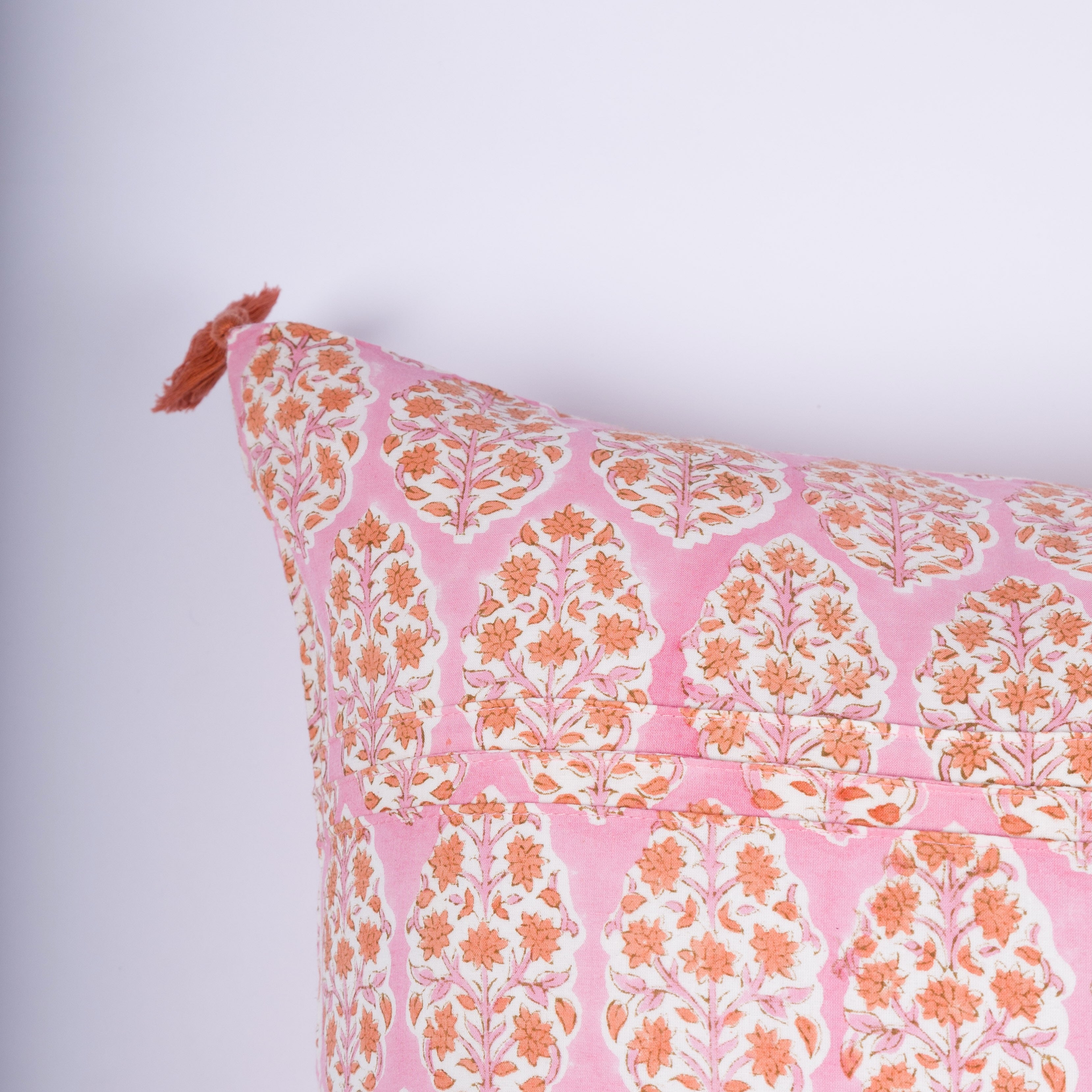 Lina - Hand Block-Printed Cotton Pillowcase