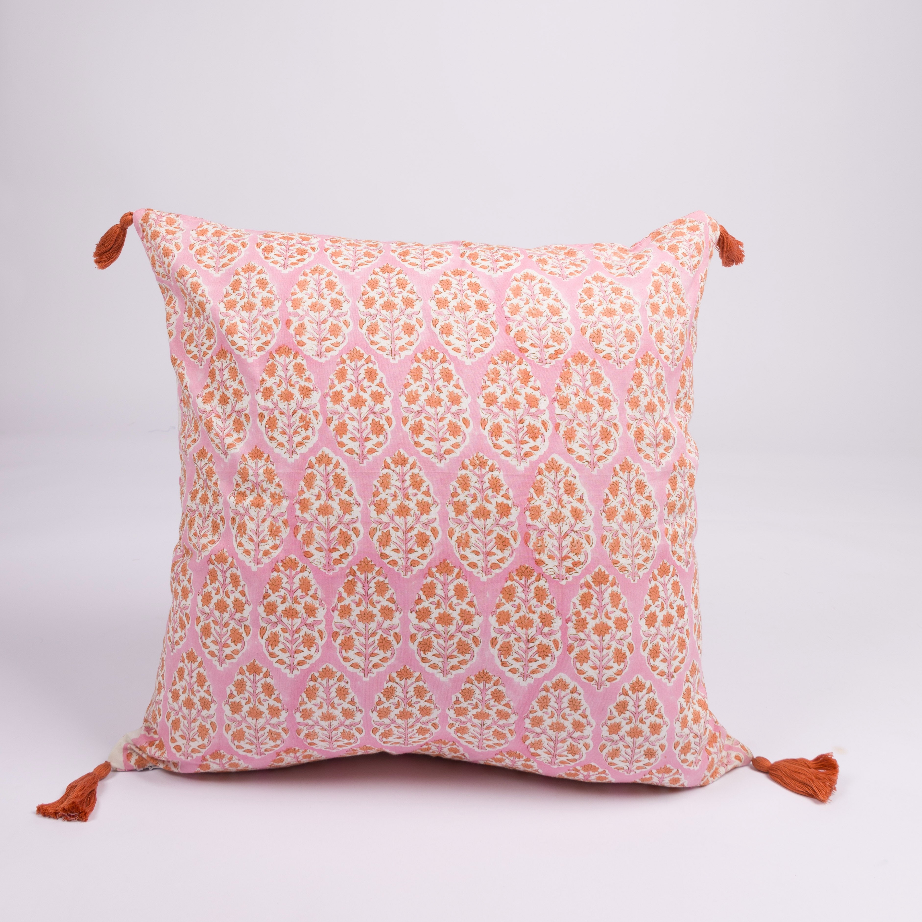 Lina - Hand Block-Printed Cotton Pillowcase