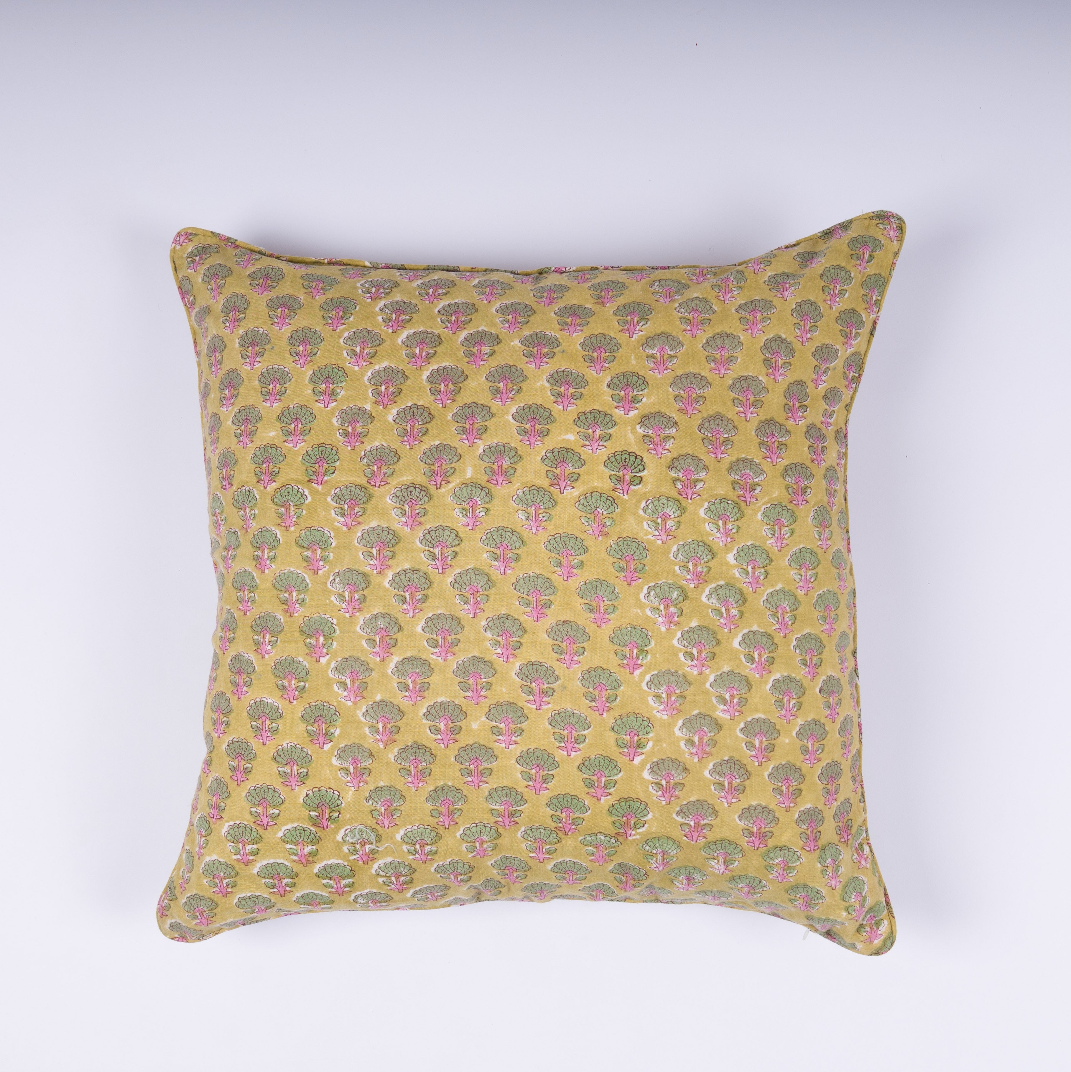 Kaina - Hand Block-Printed Cotton Pillowcase