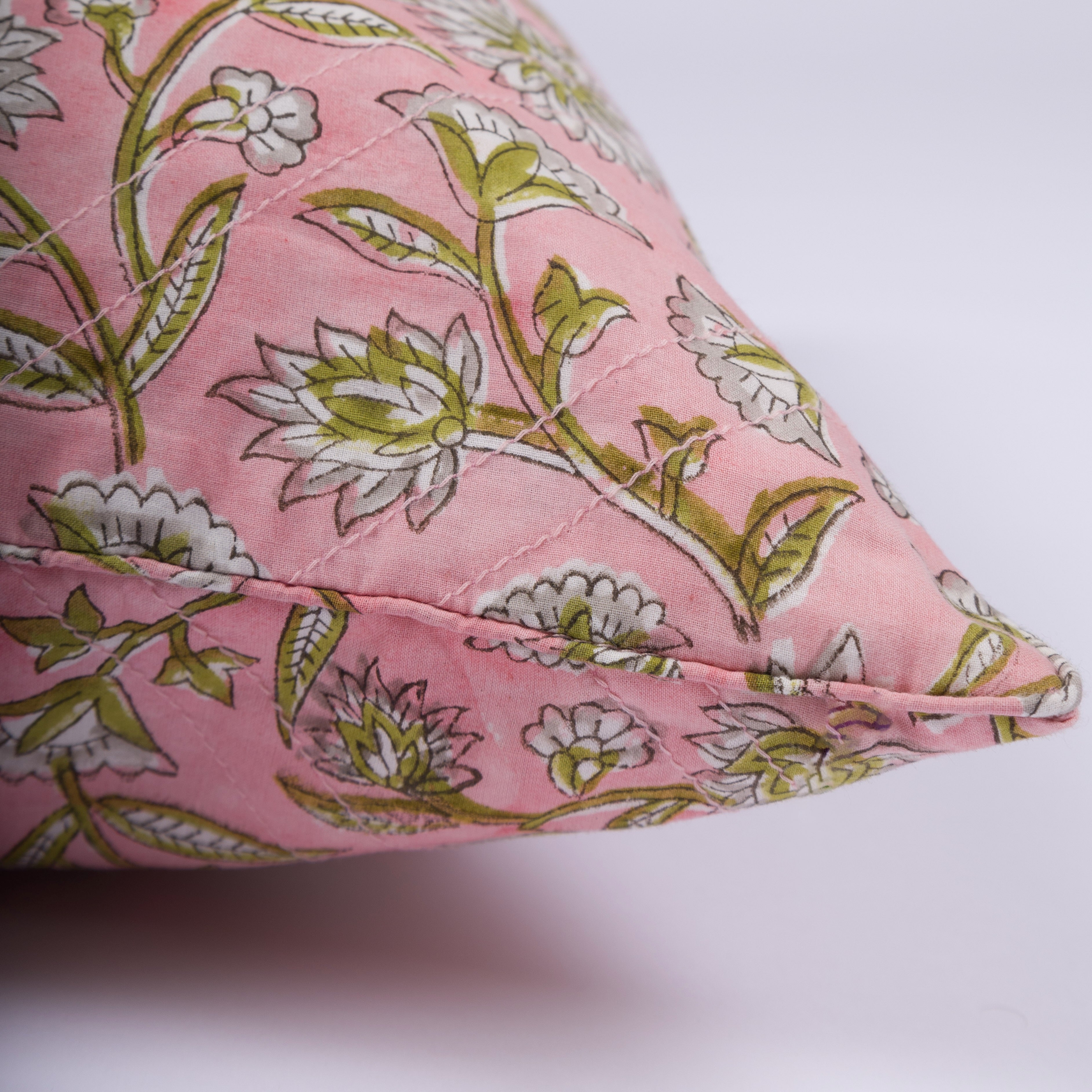 Rabia - Hand Block-Printed Cotton Pillowcase