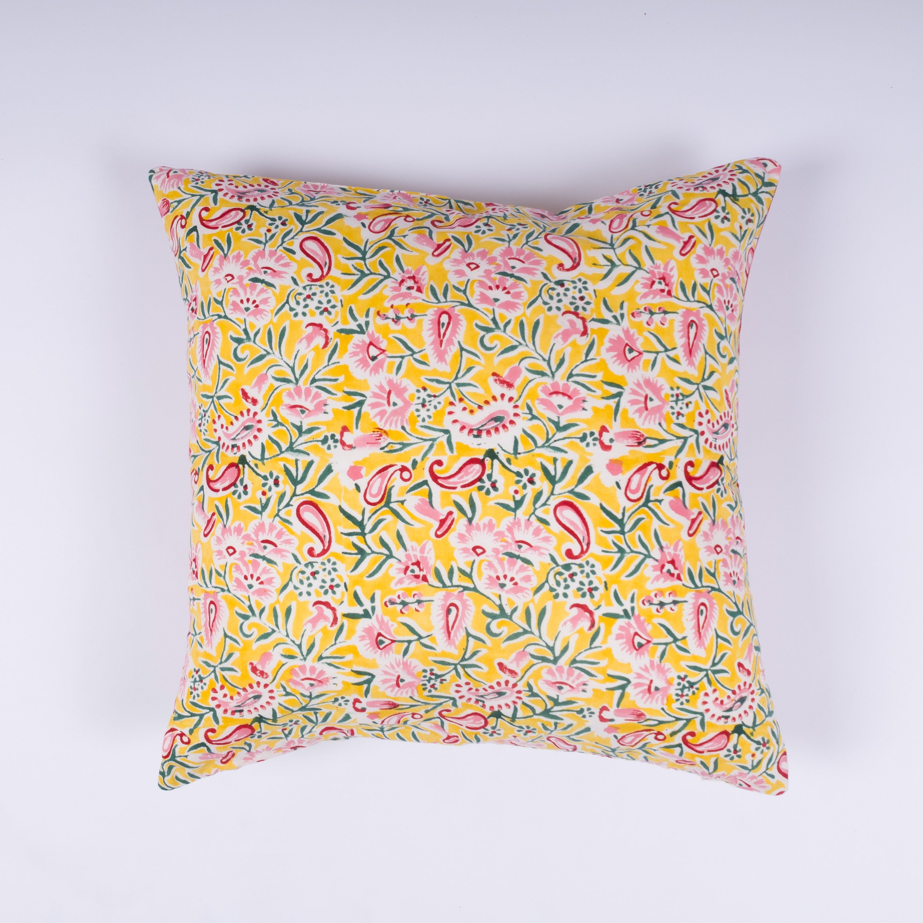 Adah - Hand Block-Printed Cotton Pillowcase