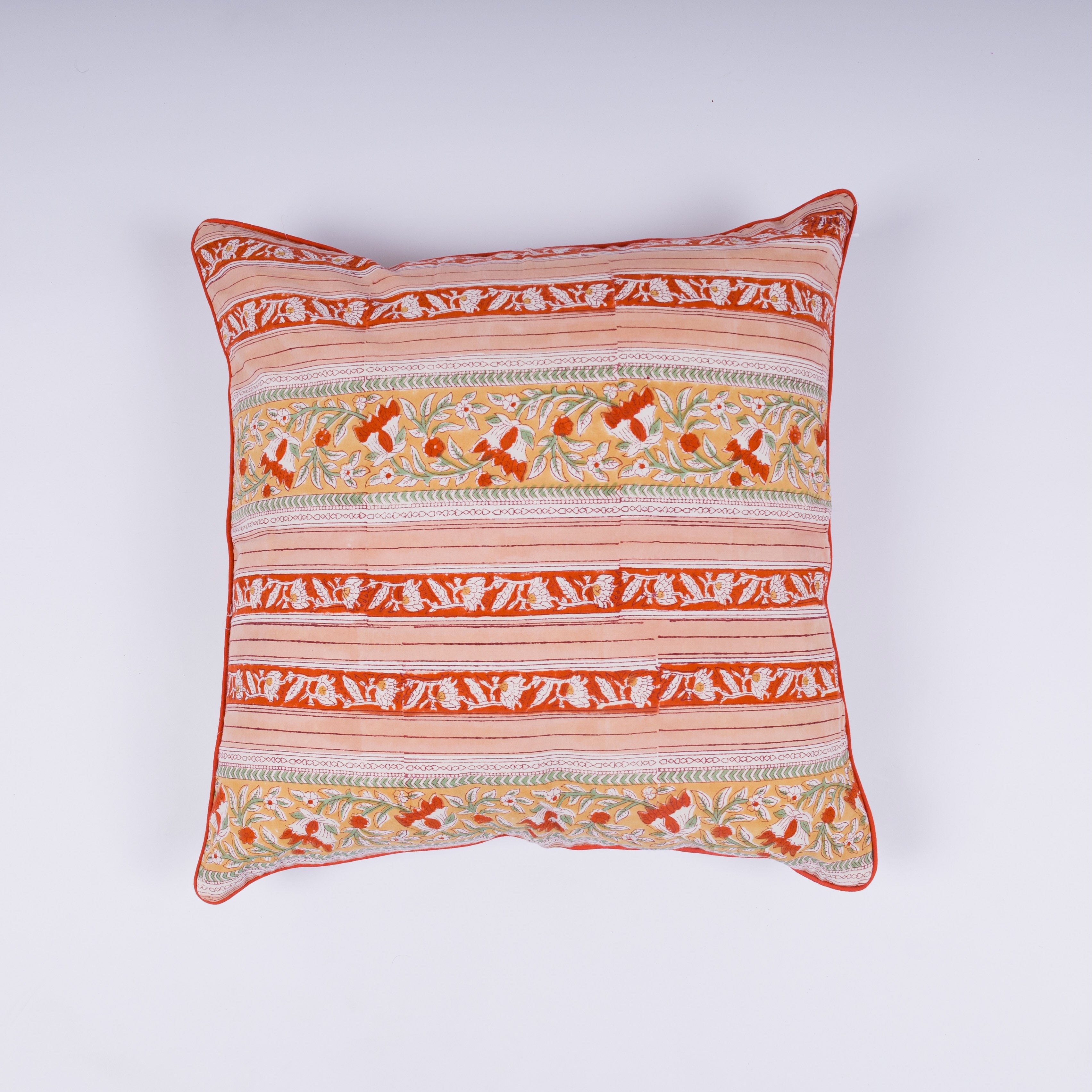 Zoya - Hand Block-Printed Cotton Pillowcase