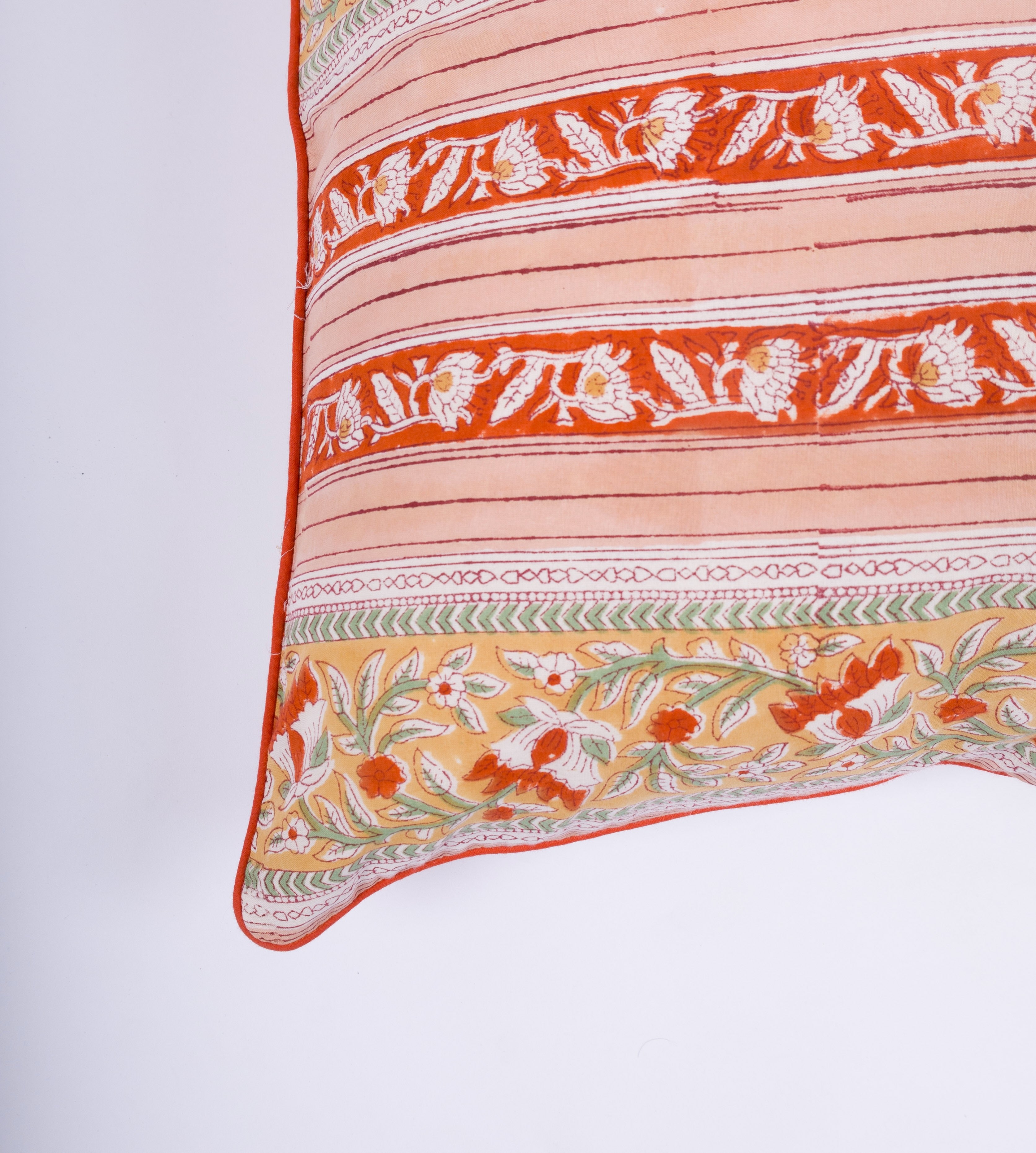 Zoya - Hand Block-Printed Cotton Pillowcase