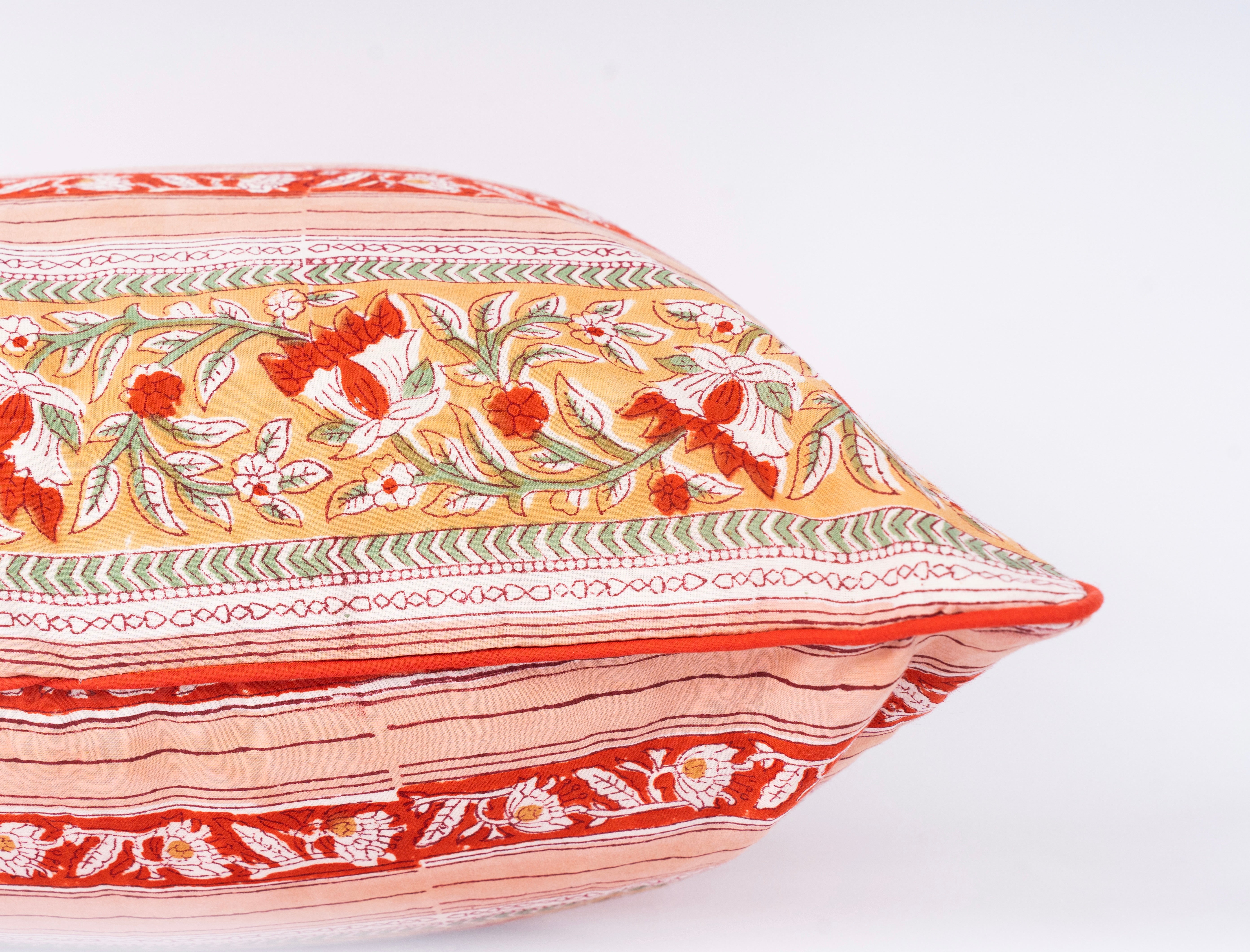 Zoya - Hand Block-Printed Cotton Pillowcase