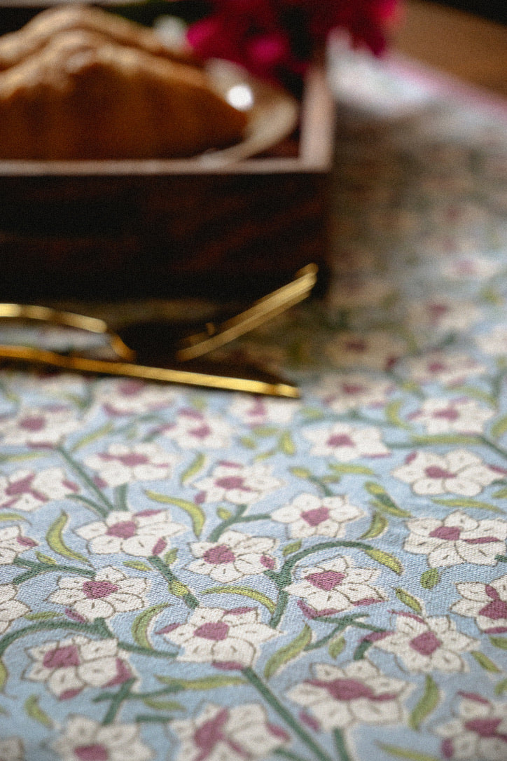 Nargis - Hand Block-Printed Cotton Table Runner