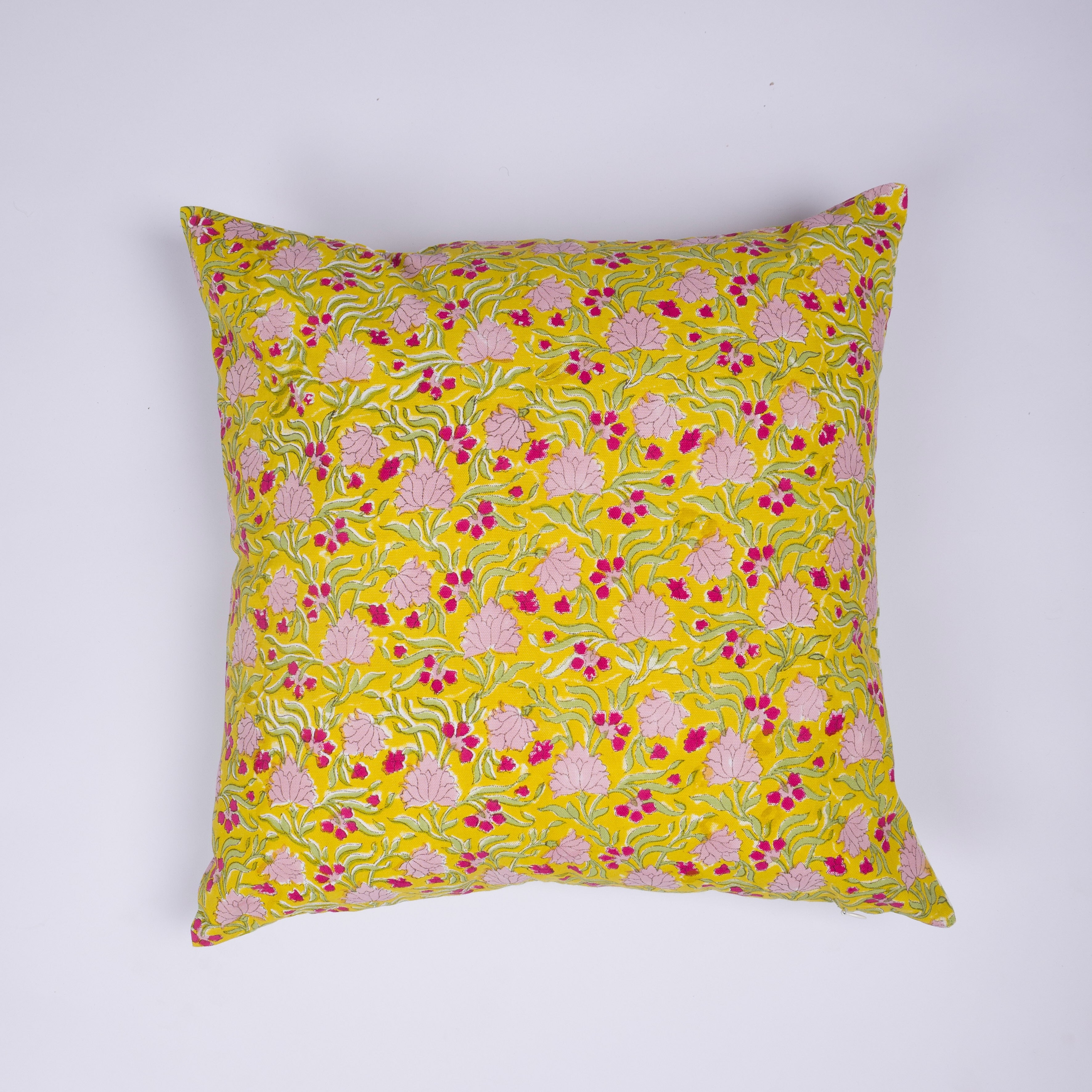 Jasmine - Hand Block-Printed Cotton Pillowcase