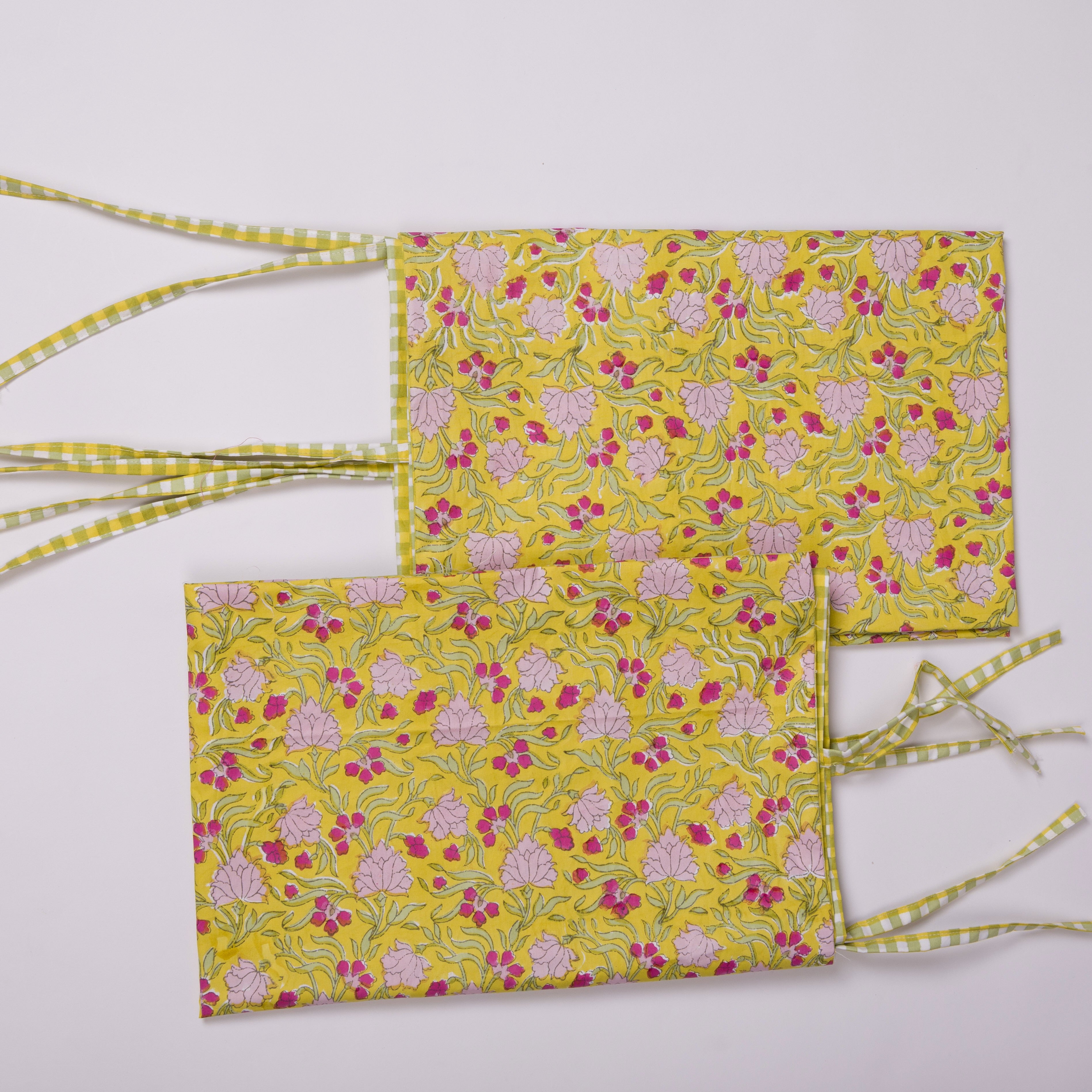 Jasmine - Hand Block-Printed Cotton Pillow Sham - Set of 2