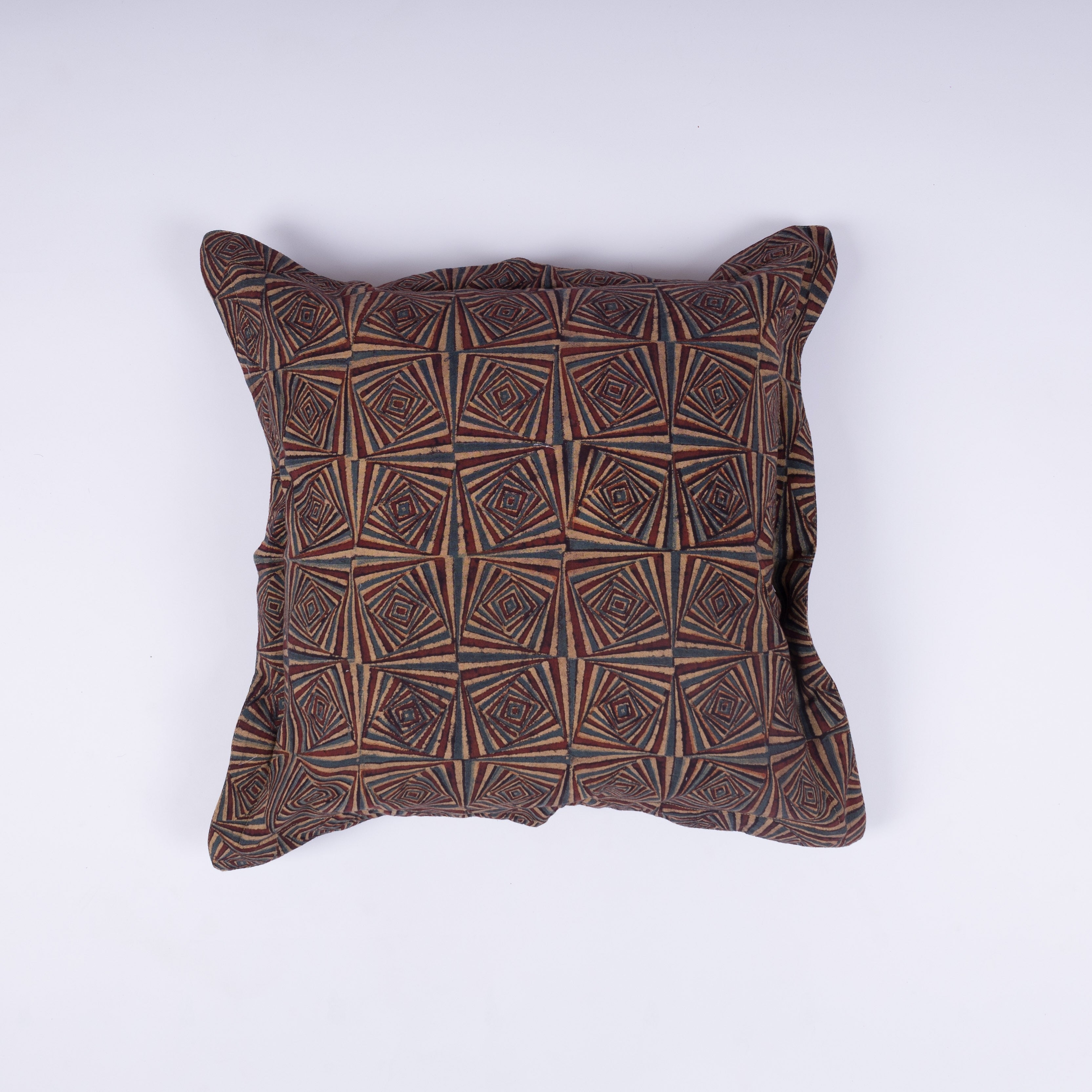 Kutch - Ajrakh Hand Block-Printed Cotton Pillowcase