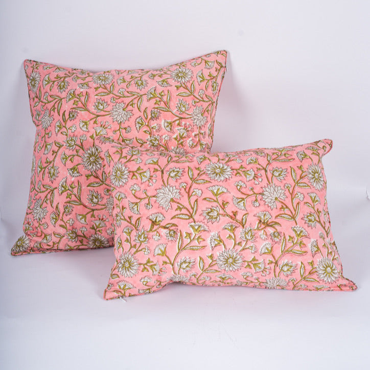 Rabia - Hand Block-Printed Cotton Pillowcase