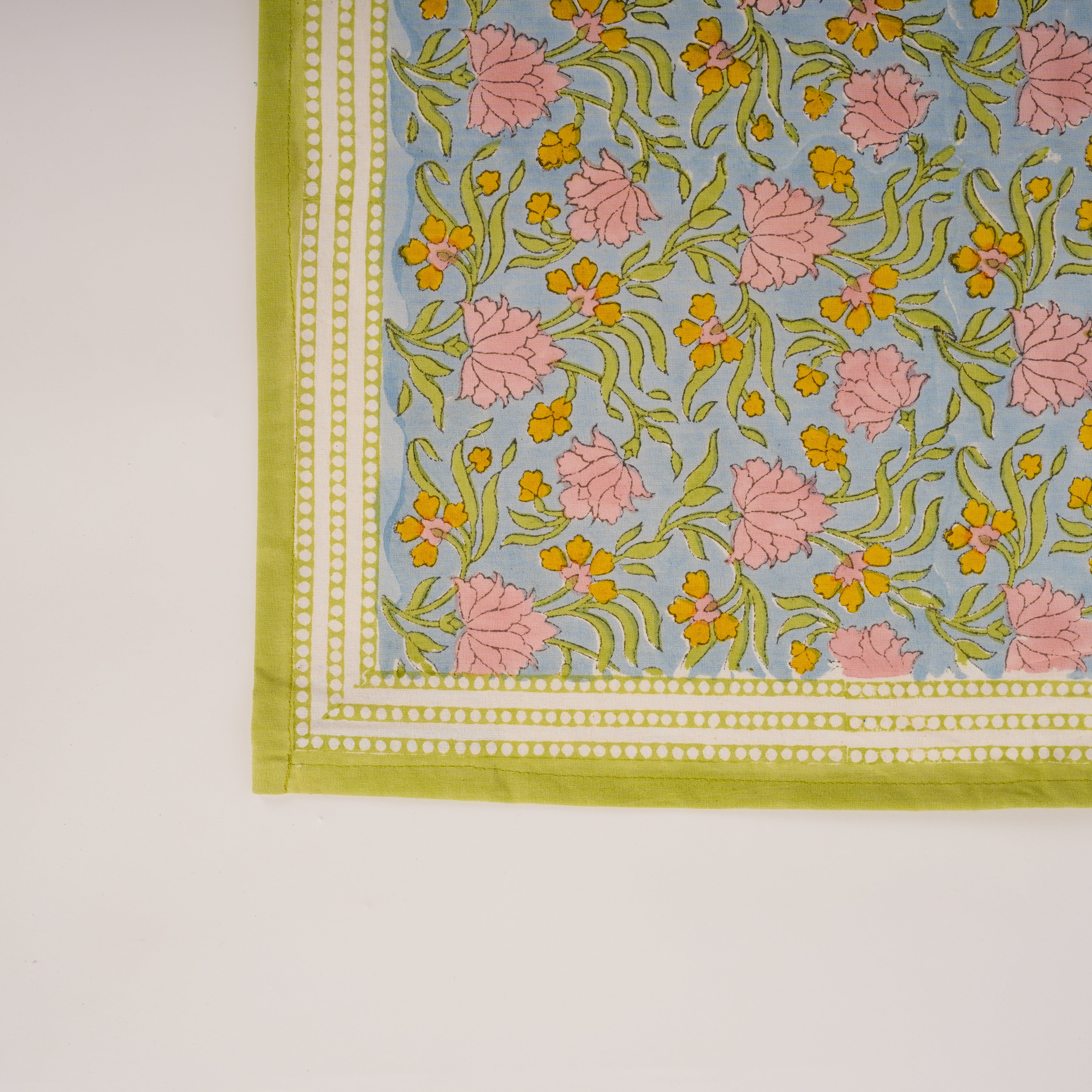 Jasmine Blue - Hand Block-Printed Cotton Kitchen Towel