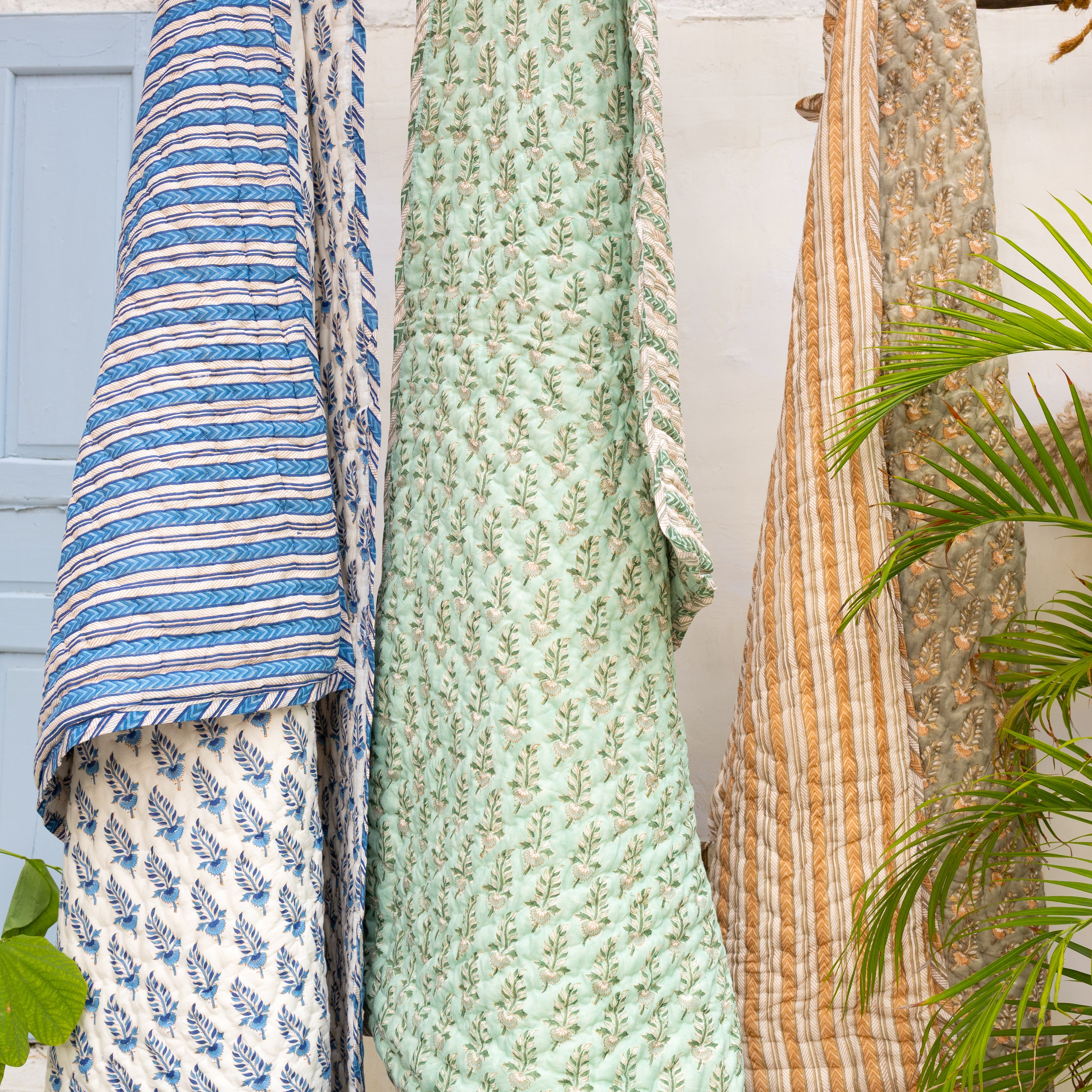 Noor Holiday Gift Set – Hand Block Printed Quilt & 2 Pillow Covers (Under $200)