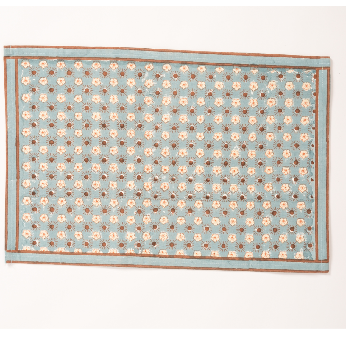 Flaxfield- Blue Hand Block-Printed Cotton Placemats Set of 4