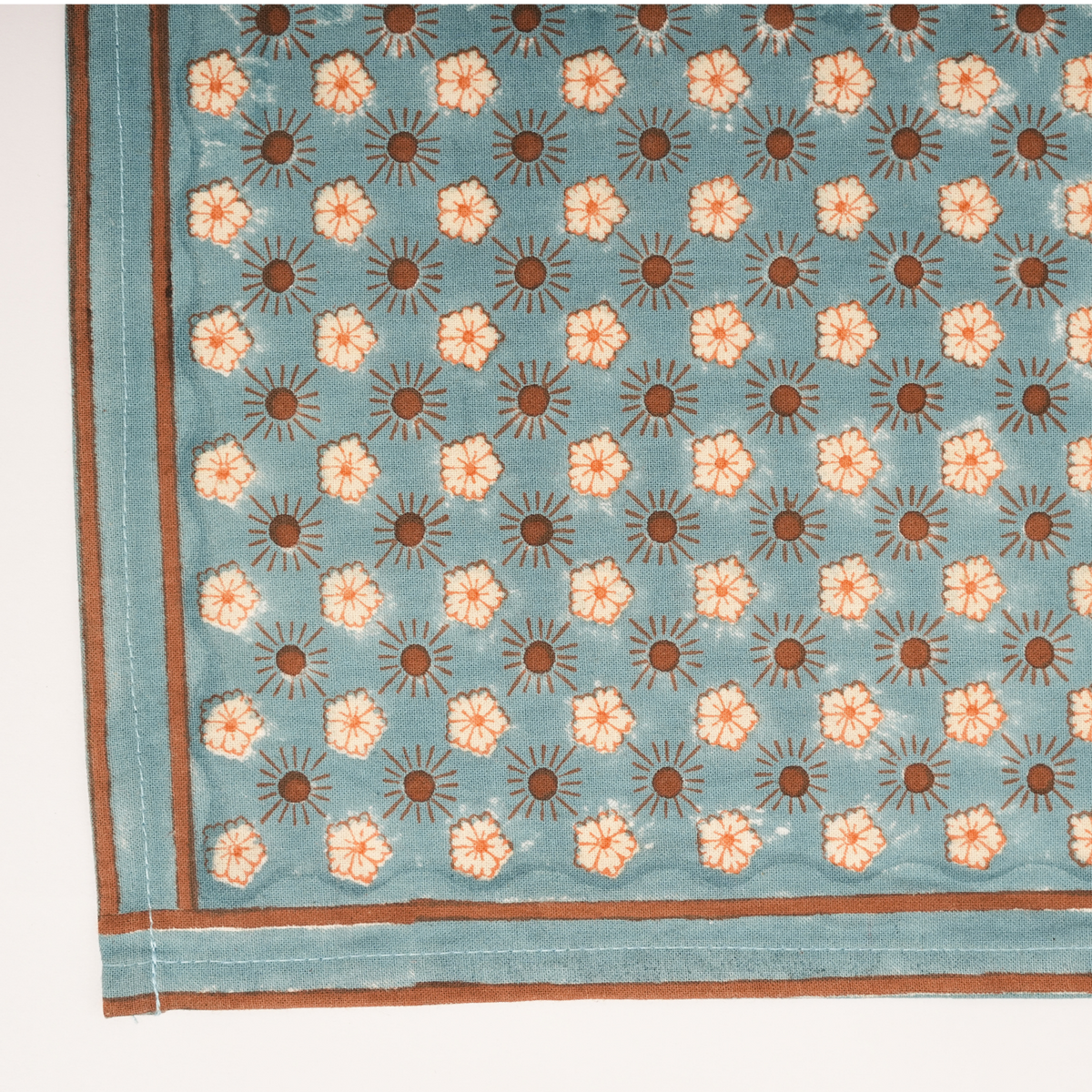 Flaxfield - Blue Hand Block-Printed Cotton Napkins Set of 4