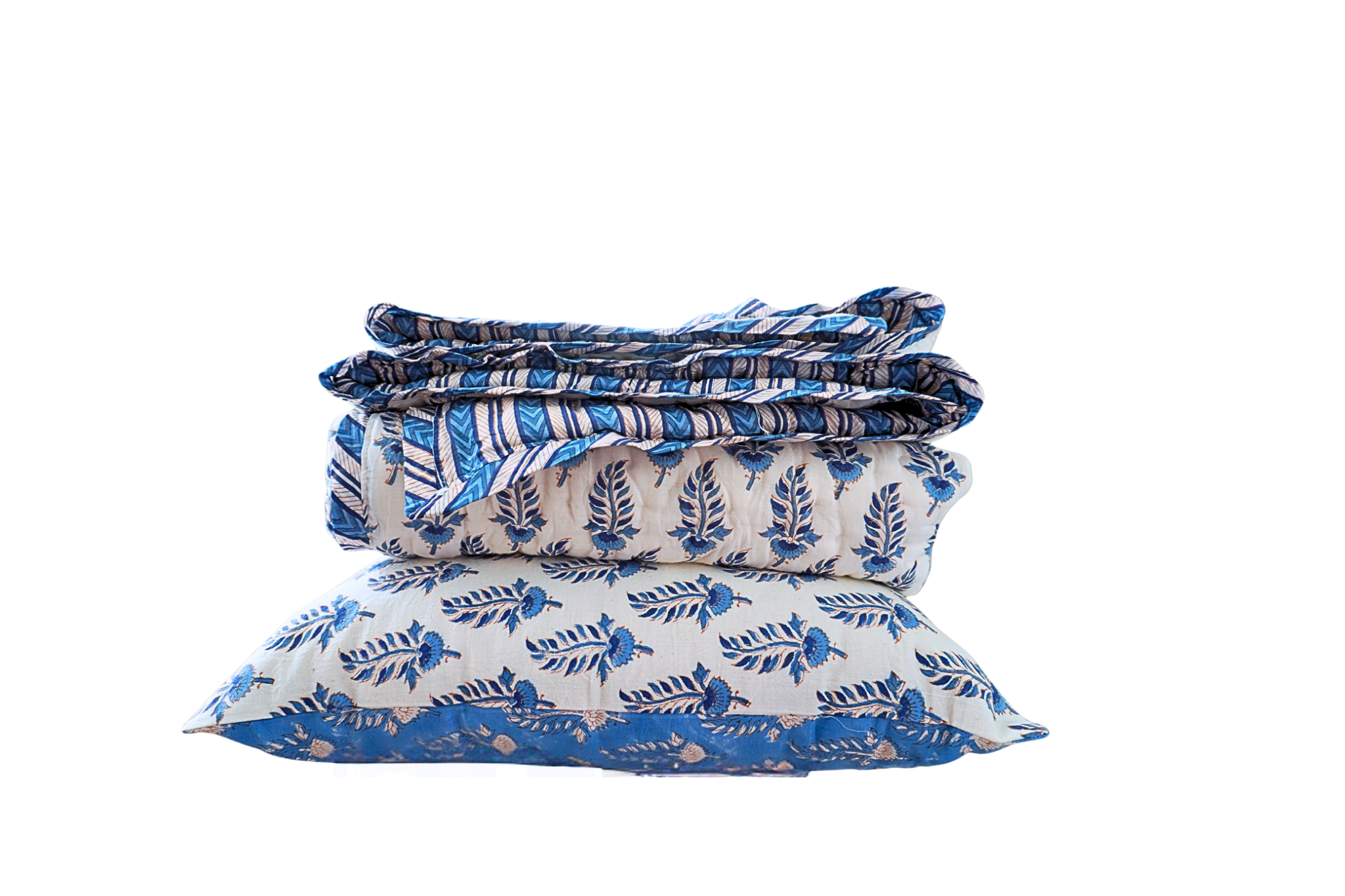 Noor Holiday Gift Set – Hand Block Printed Quilt &  1 Pillow Cover (Under $150)