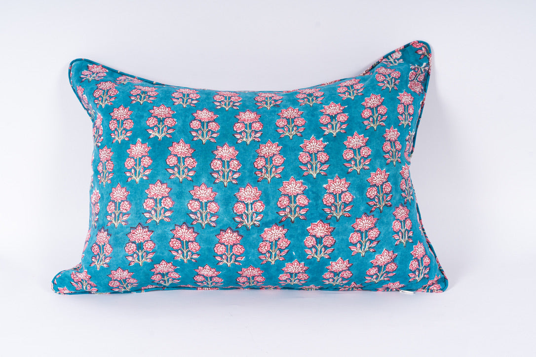 Rania - Hand Block-Printed Cotton Pillowcase