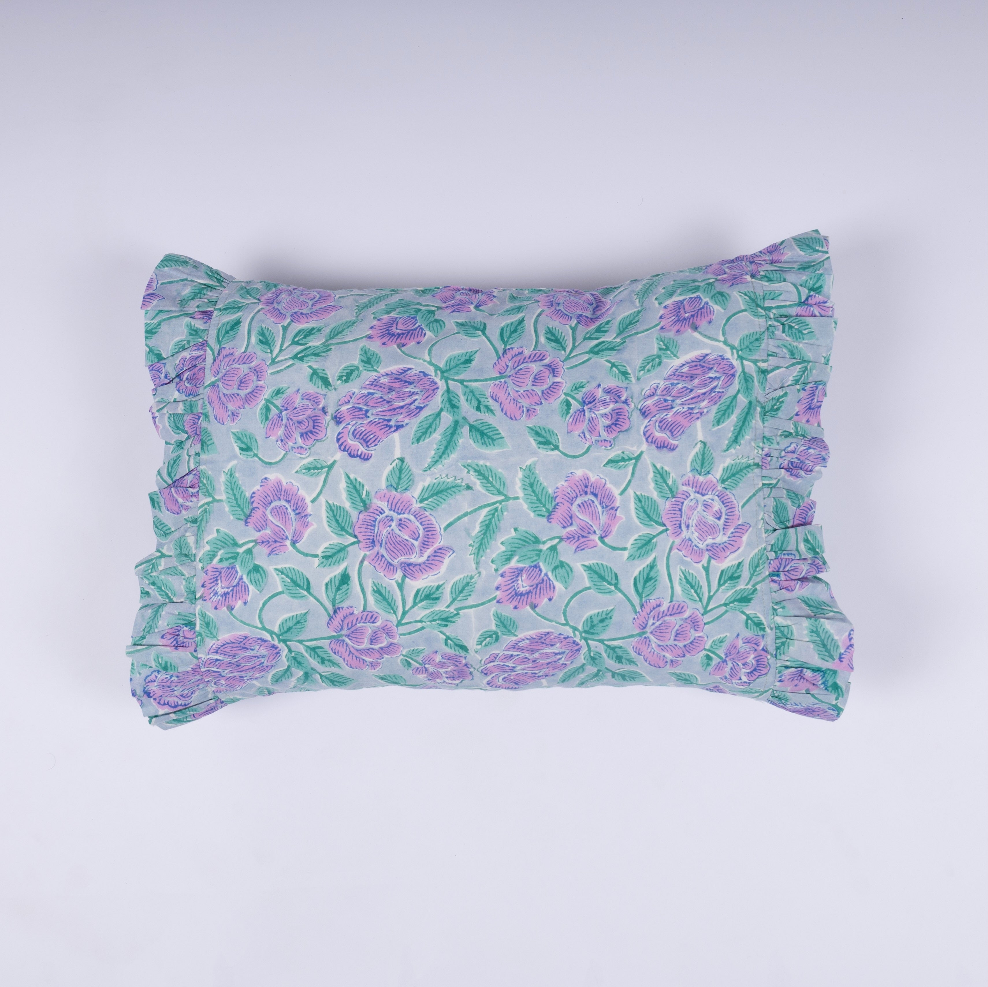 Nadia - Hand Block-Printed Cotton Pillowcase