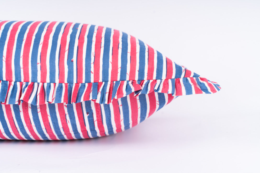 Ria - Hand Block-Printed Cotton Pillowcase