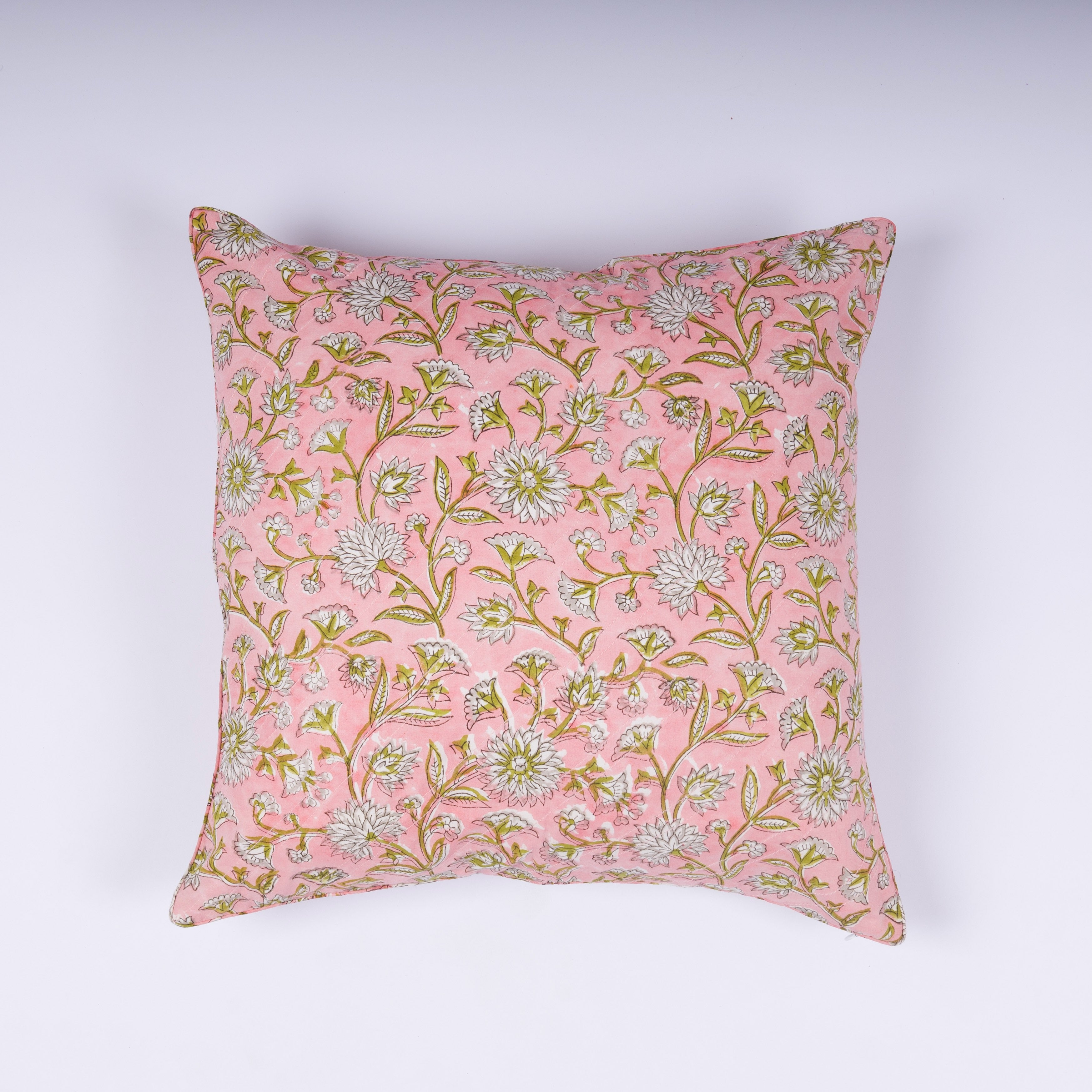 Rabia - Hand Block-Printed Cotton Pillowcase