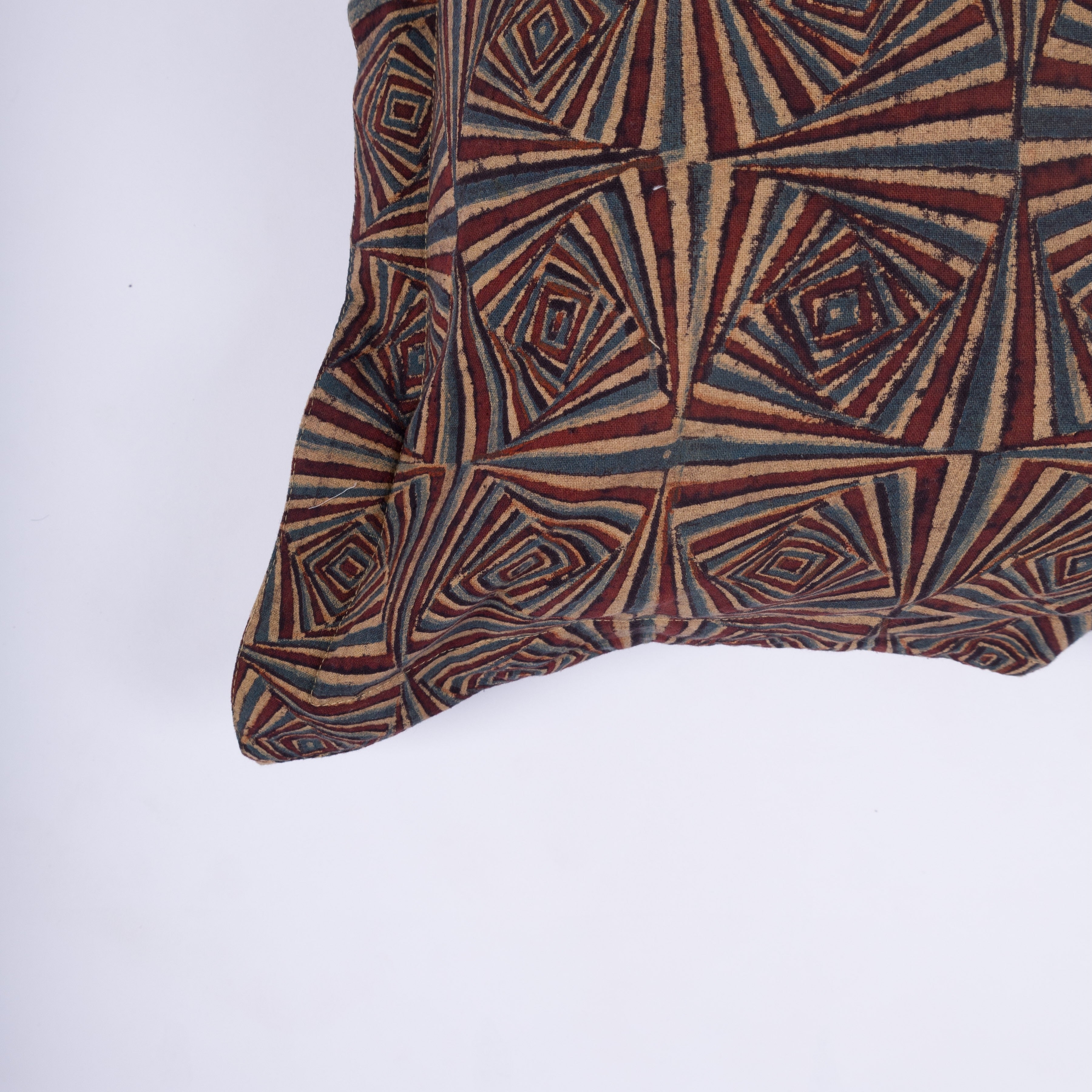 Kutch - Ajrakh Hand Block-Printed Cotton Pillowcase