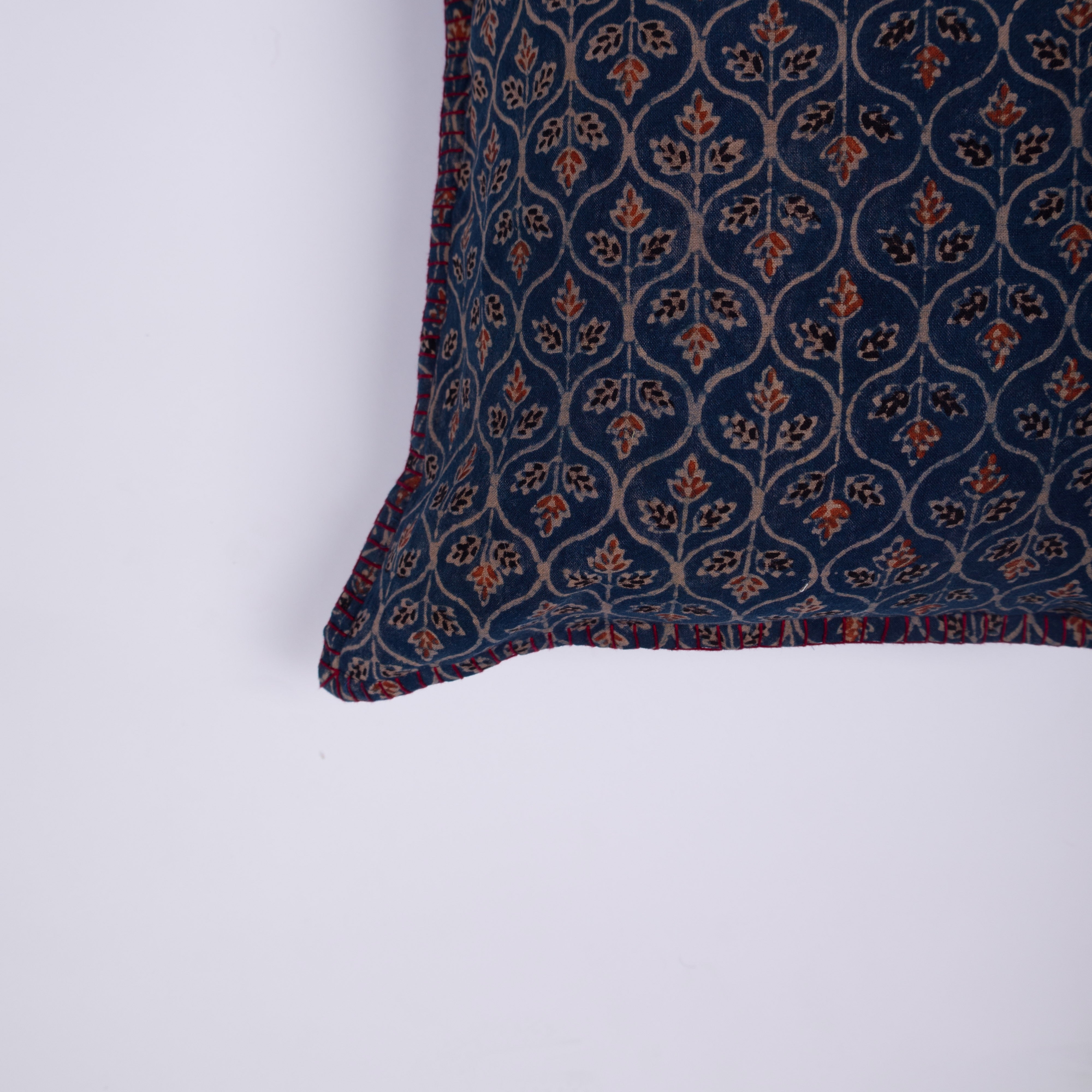 Amer - Ajrakh Hand Block-Printed Cotton Pillowcase