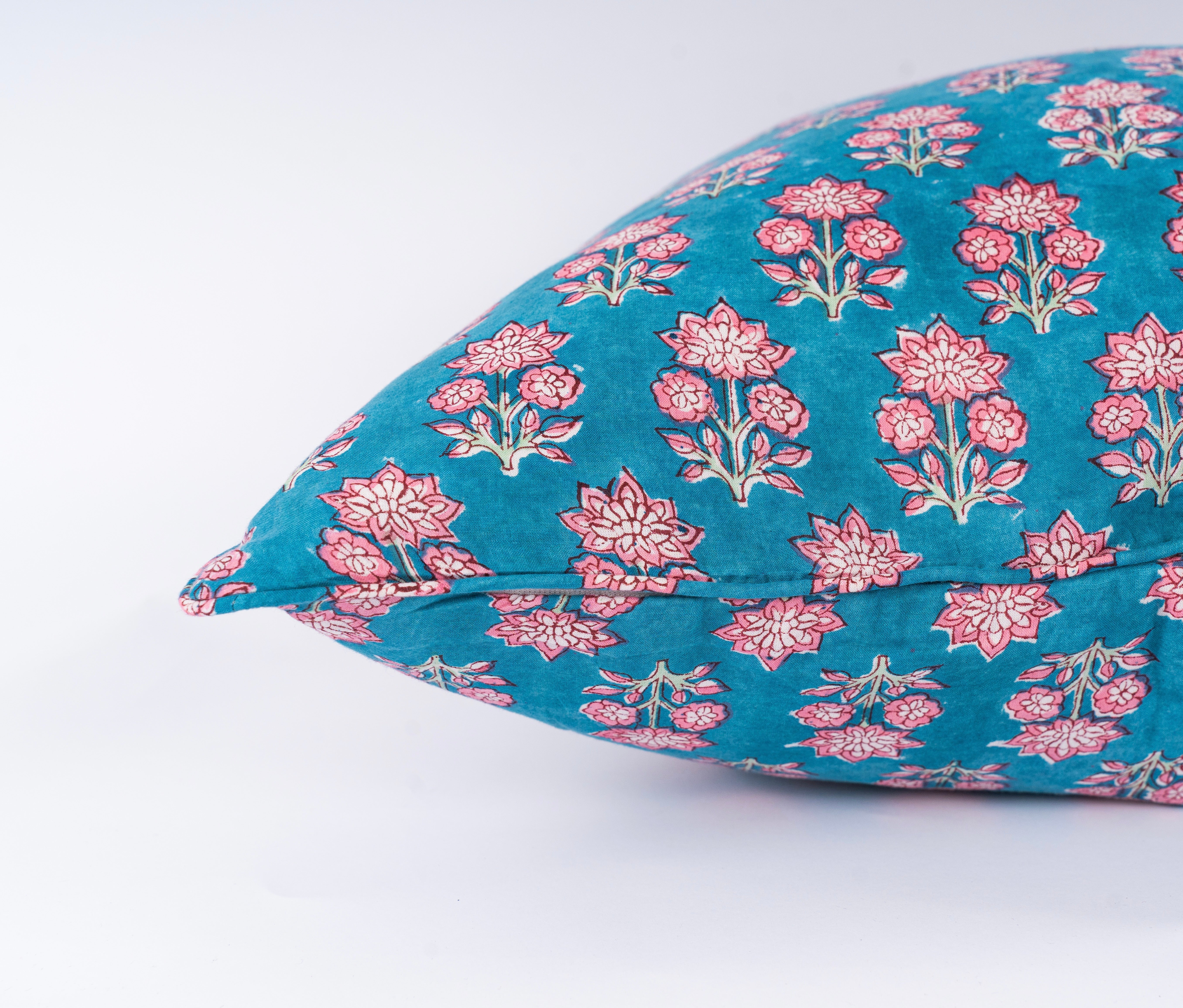 Rania - Hand Block-Printed Cotton Pillowcase