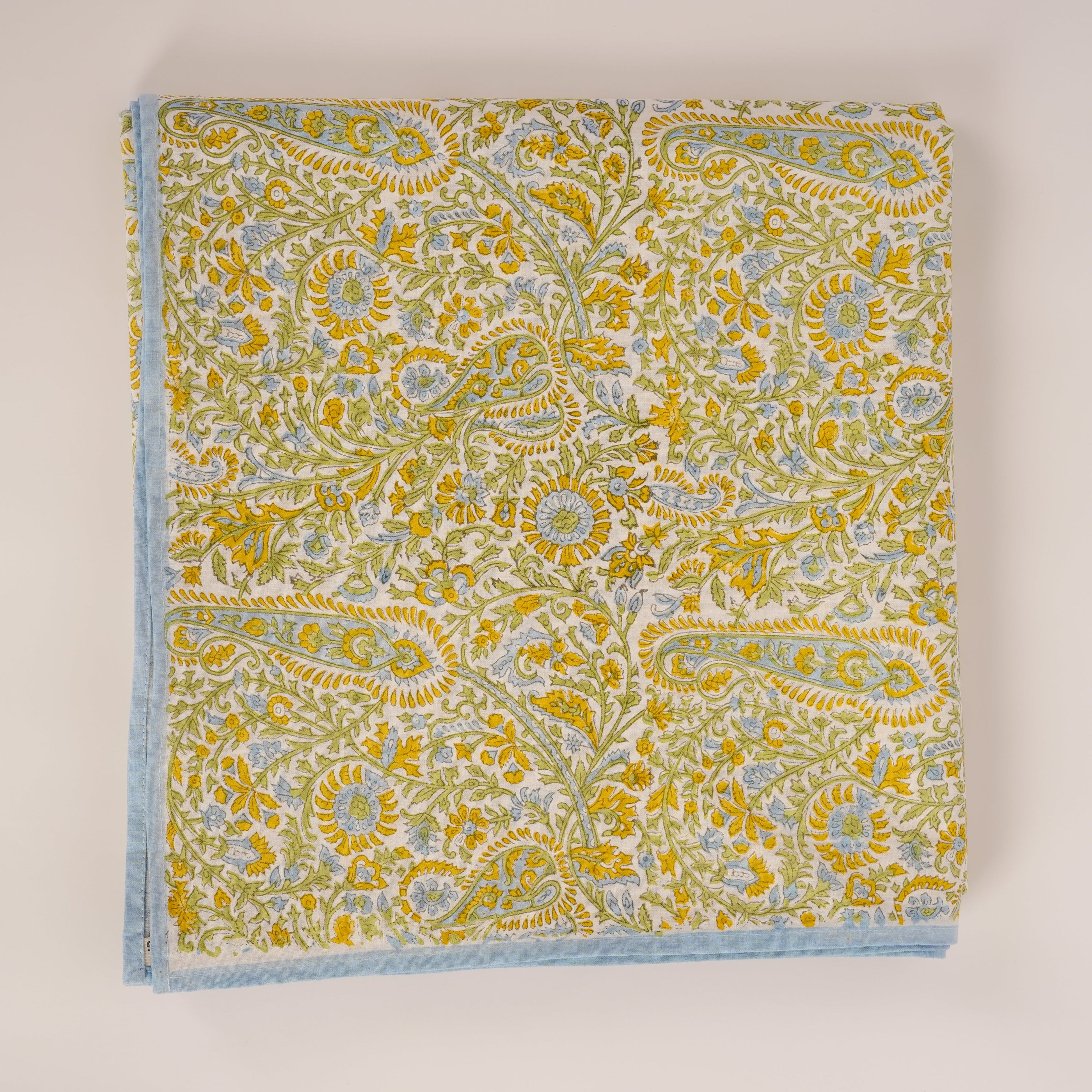 Kairi - Hand Block-Printed Cotton Tablecloth