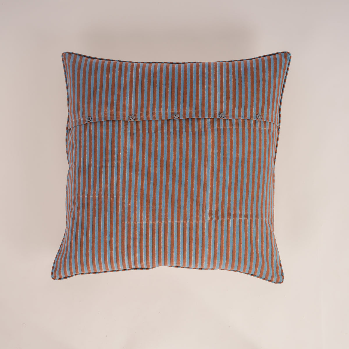 Flaxfield -  Hand Block-Printed Cotton Pillowcase (Sand)
