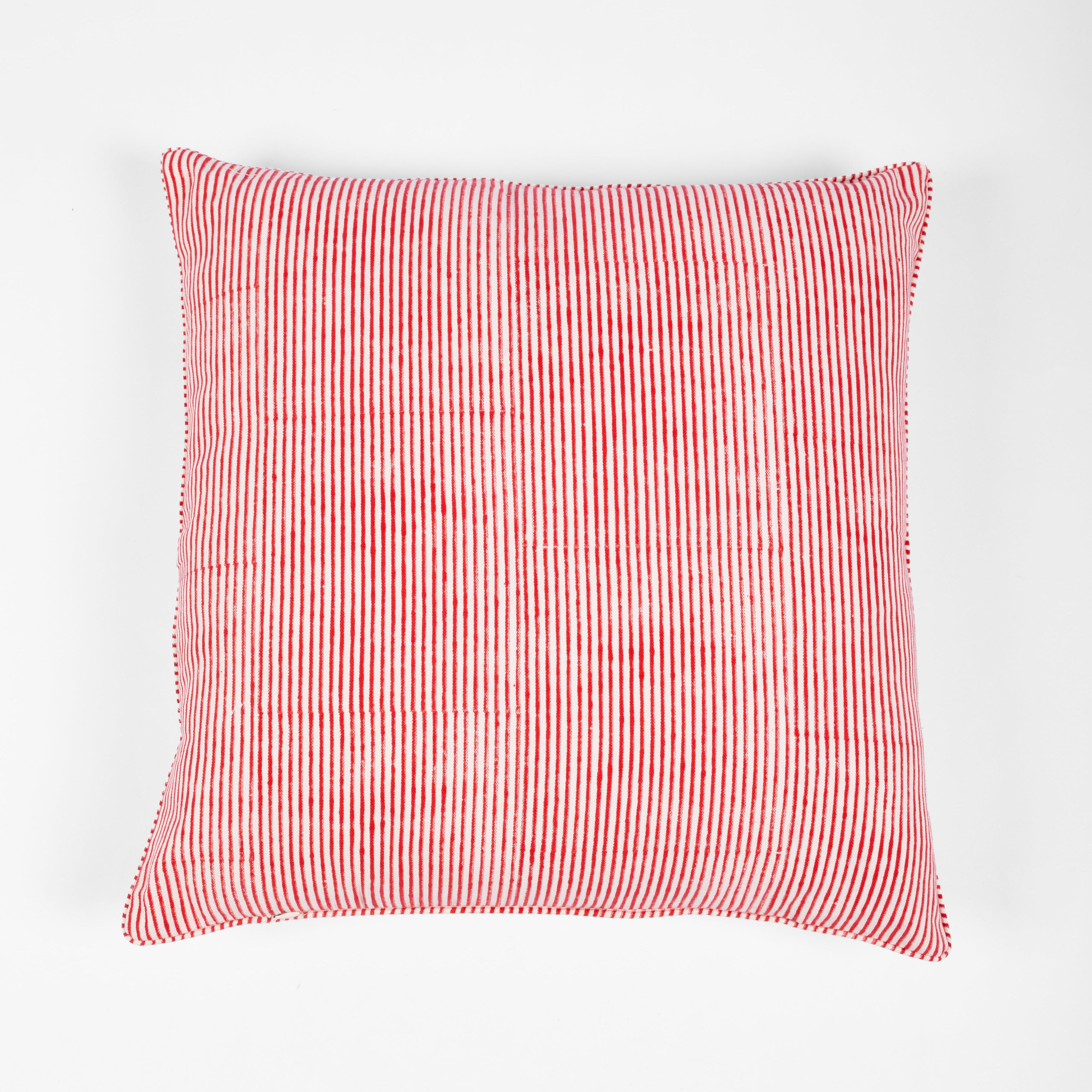 Twinkle Trees - Hand Block-Printed  Cotton Pillowcase (Black)