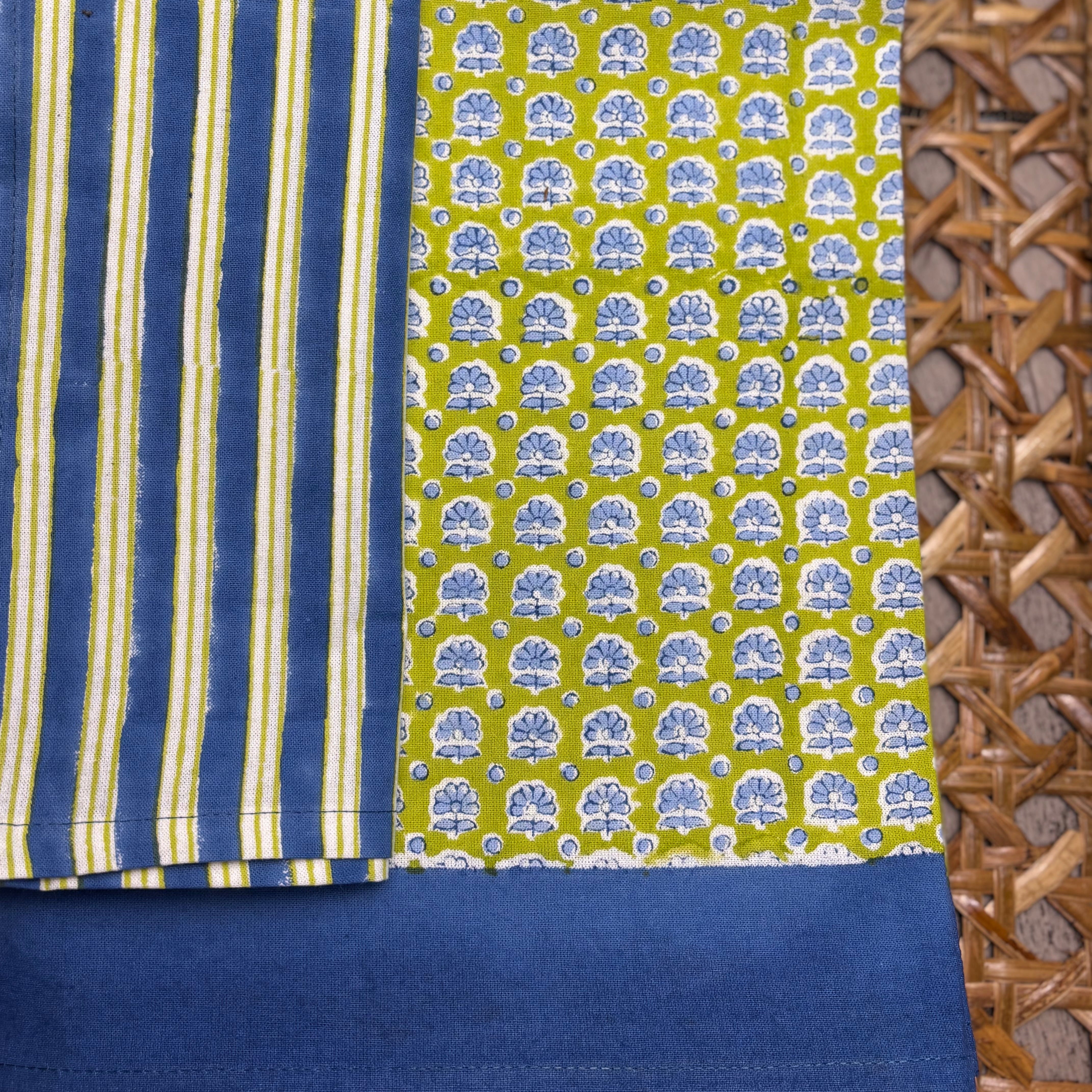 Holiday Gift Set – Hand Block Printed Table Cloth & 6 Napkins (Under $150)