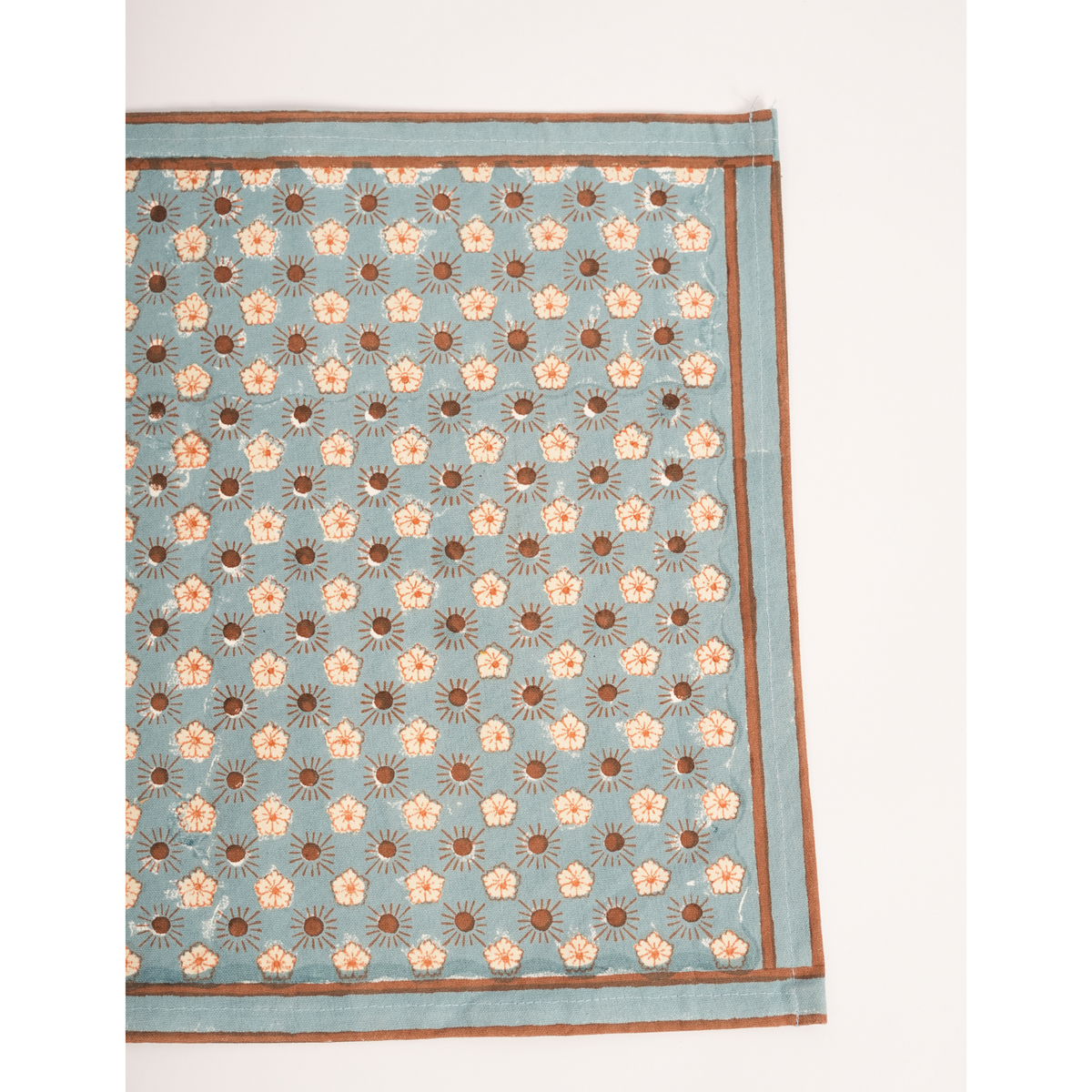 Flaxfield- Blue Hand Block-Printed Cotton Placemats Set of 4