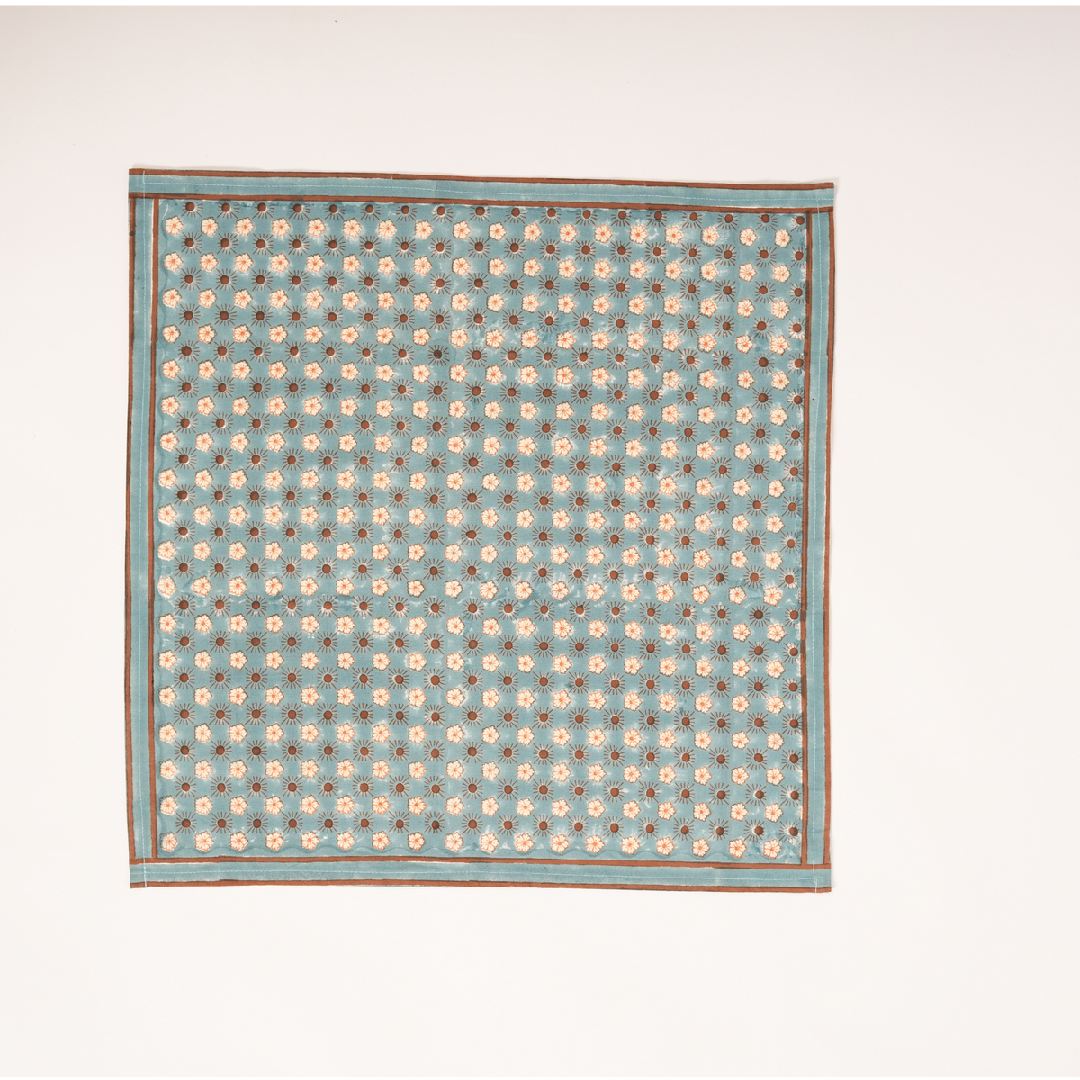 Flaxfield - Blue Hand Block-Printed Cotton Napkins Set of 4