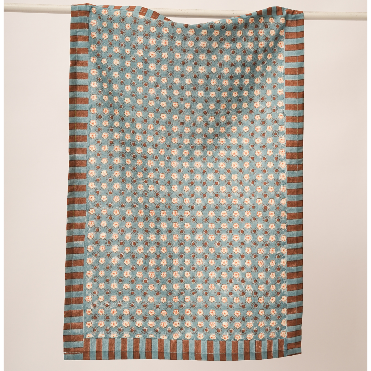 Flaxfield - Blue Hand Block-Printed Cotton Kitchen Towel