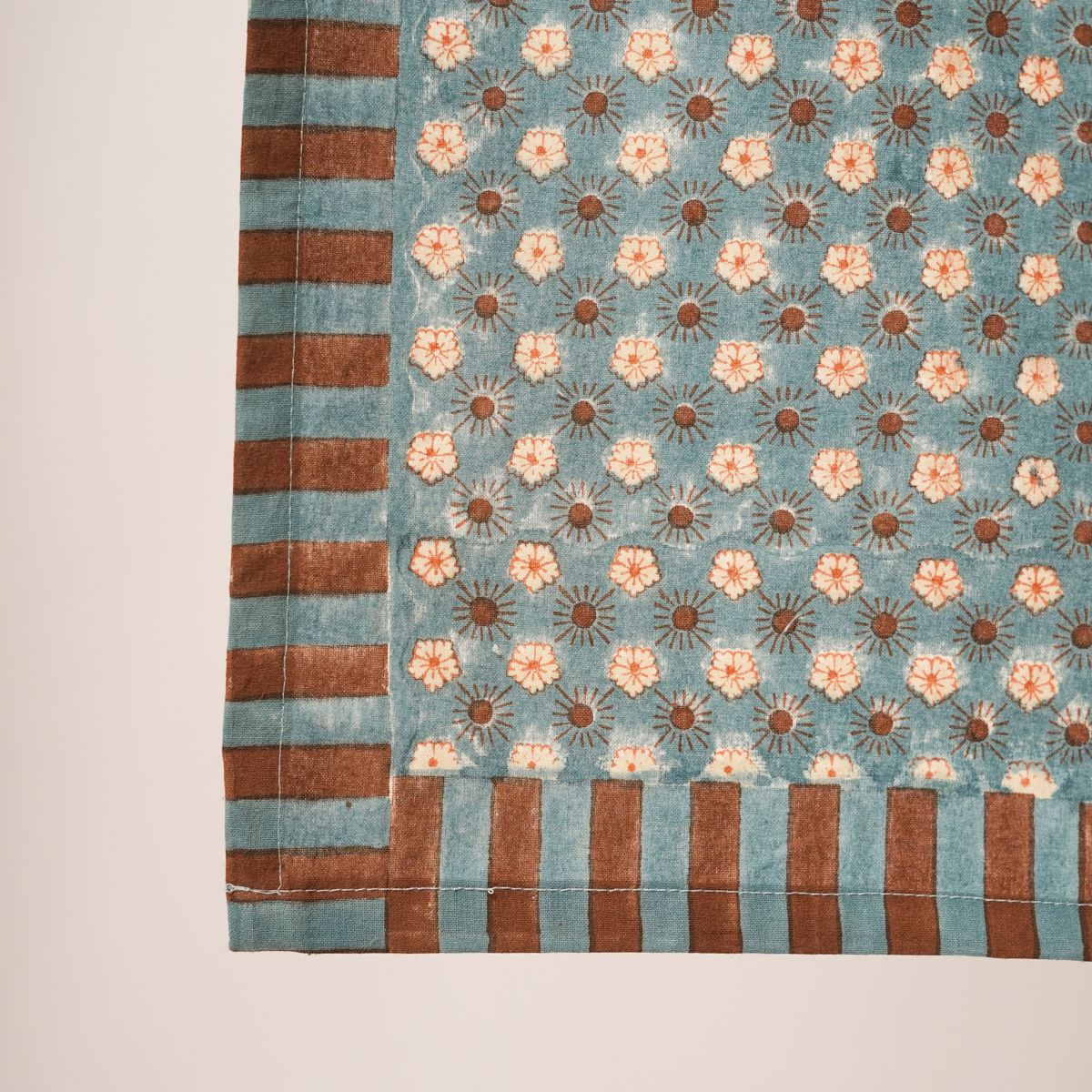 Flaxfield - Blue Hand Block-Printed Cotton Kitchen Towel