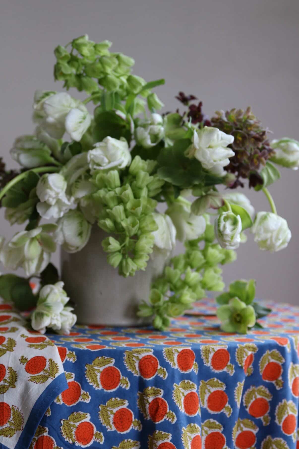 Marigold – Hand Block Printed Table Cloth & 6 Napkins Set